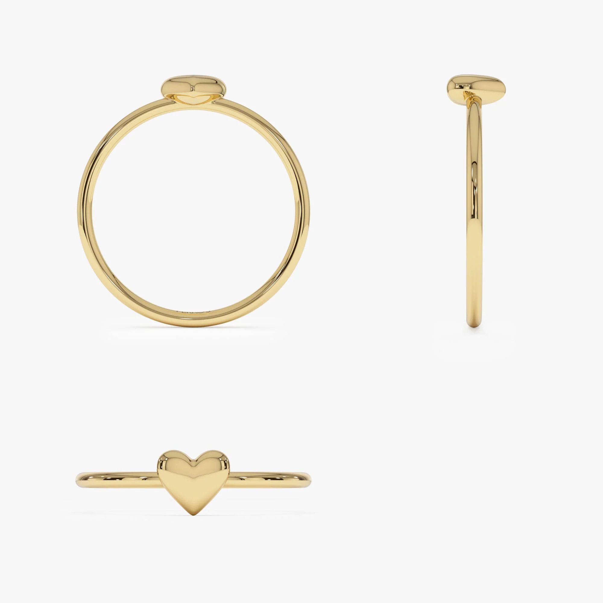 14k Bubble Heart Ring - Image 11