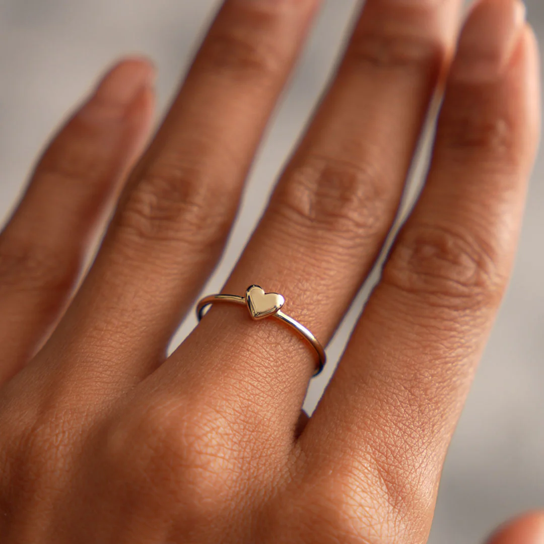 14k Bubble Heart Ring - Image 3