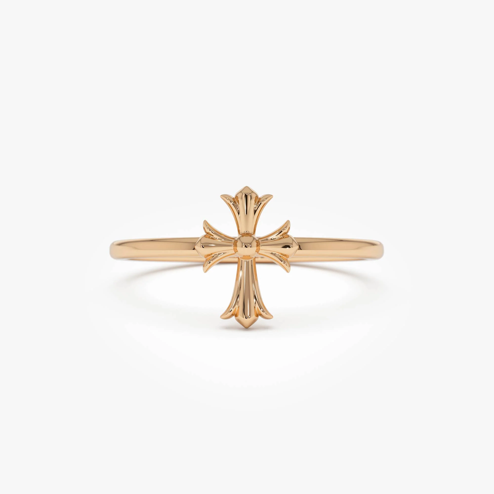 14K Chrome Hearts Cross Band Ring - Image 7