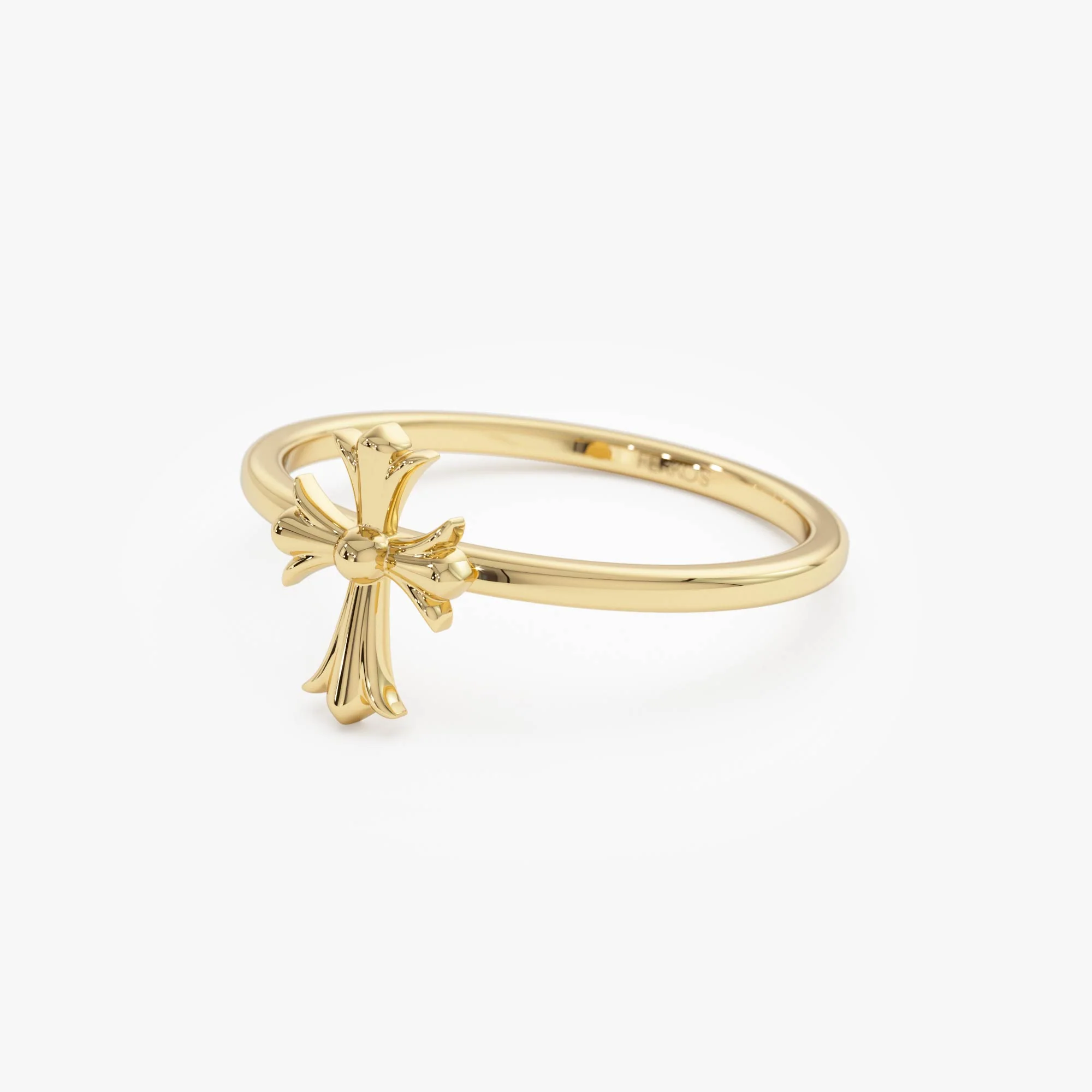 14K Chrome Hearts Cross Band Ring - Image 9