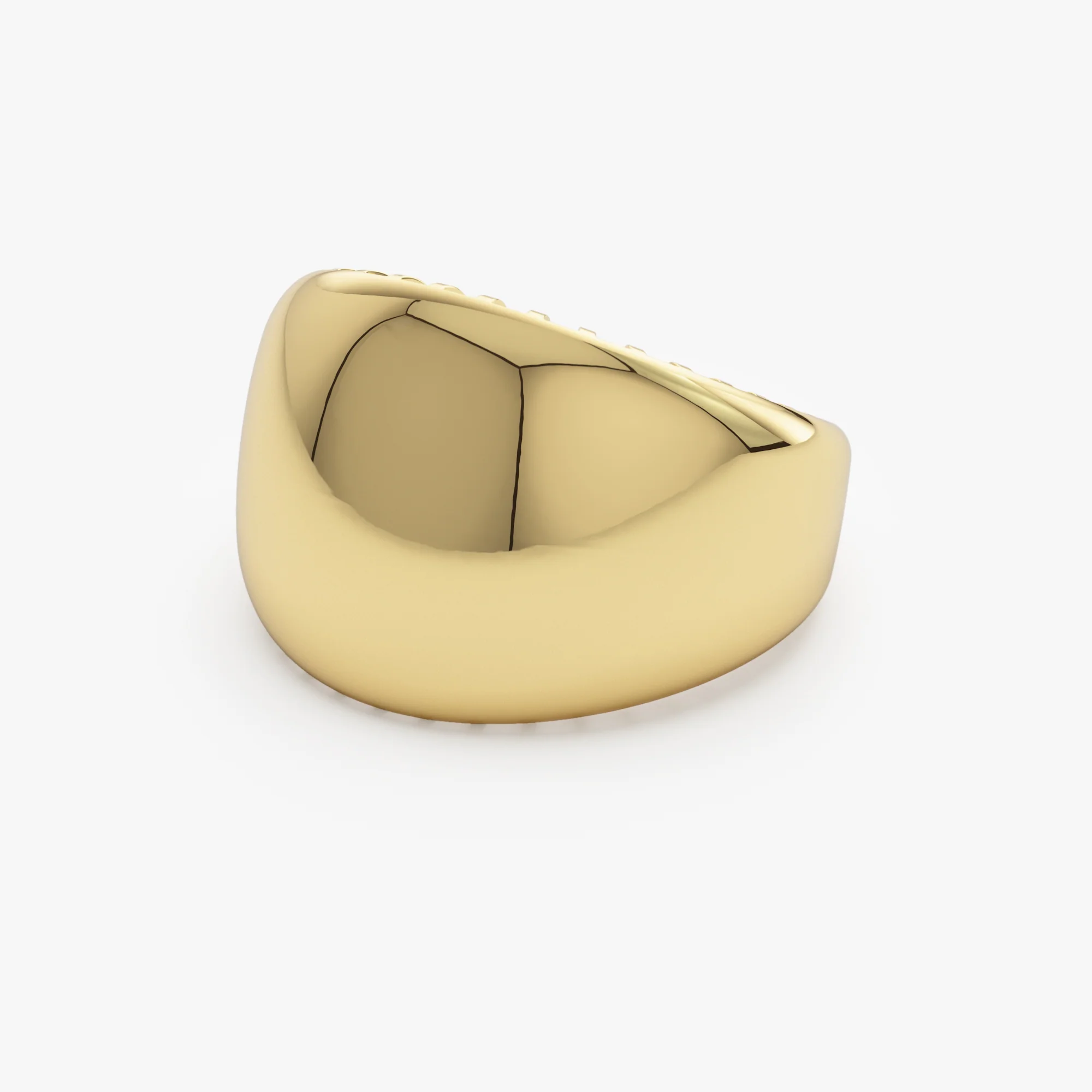 14k Chunky Gold Dome Graduating Statement Ring - Image 10