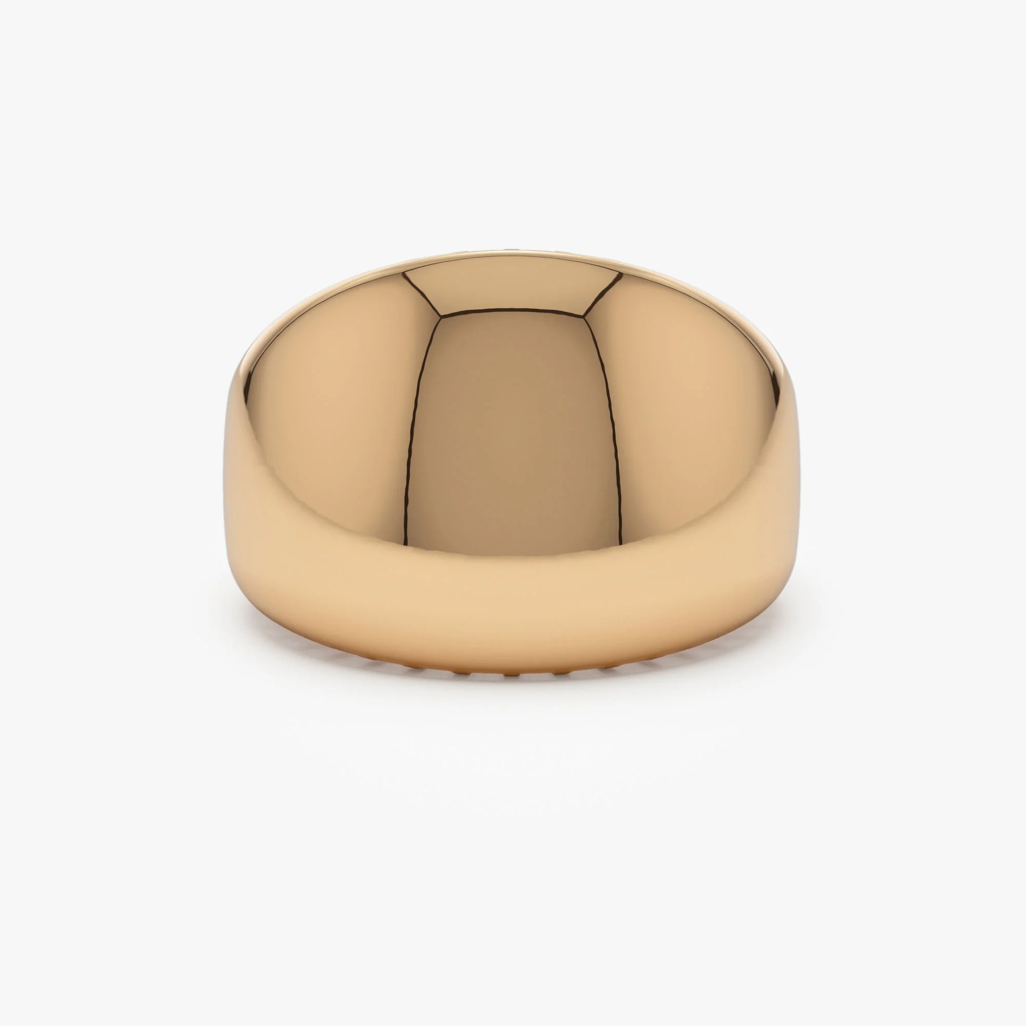 14k Chunky Gold Dome Graduating Statement Ring - Image 8