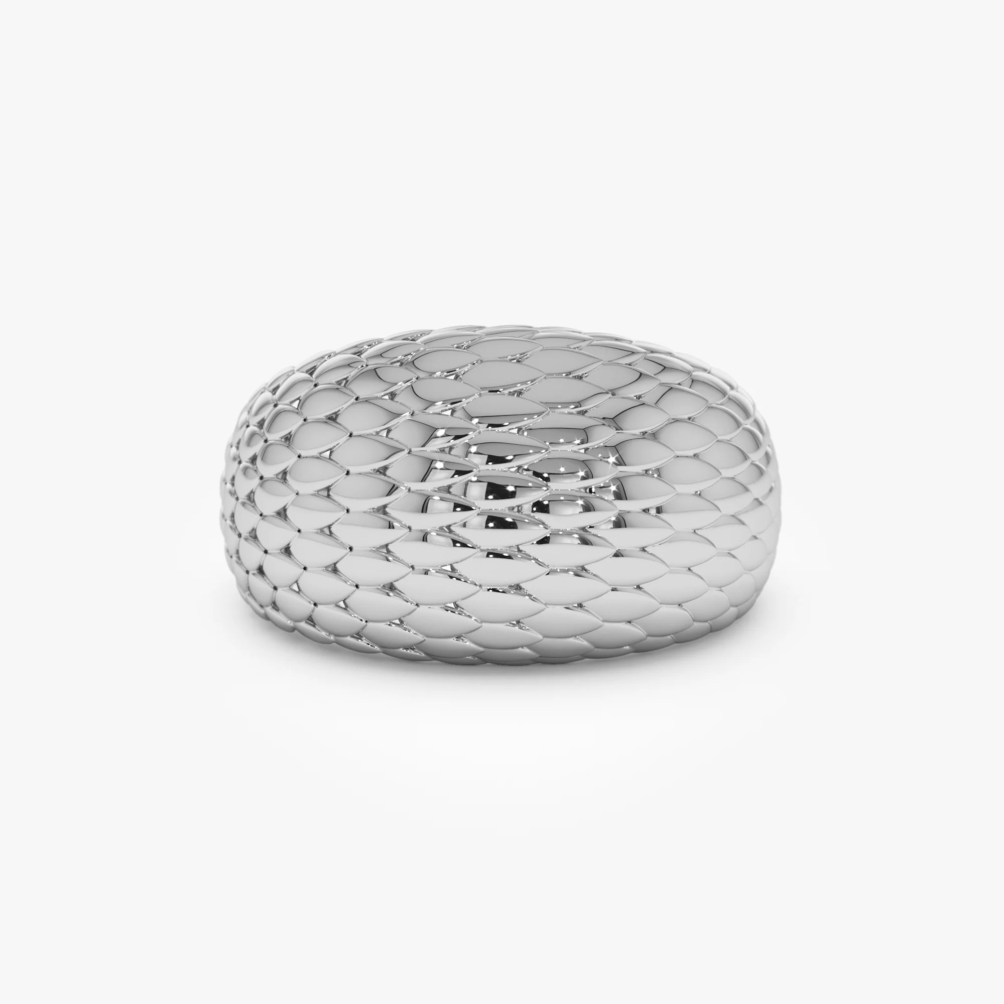 14K Chunky Snake Skin Texture Ring - Image 6