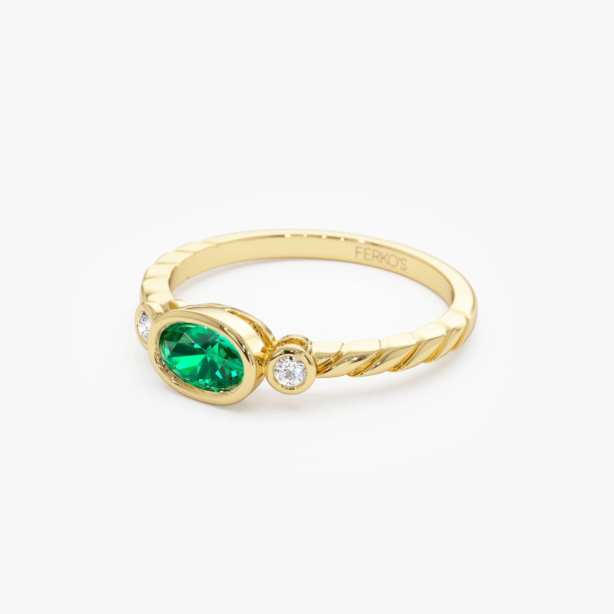 14k Classic Emerald and Diamond Ring - Image 7
