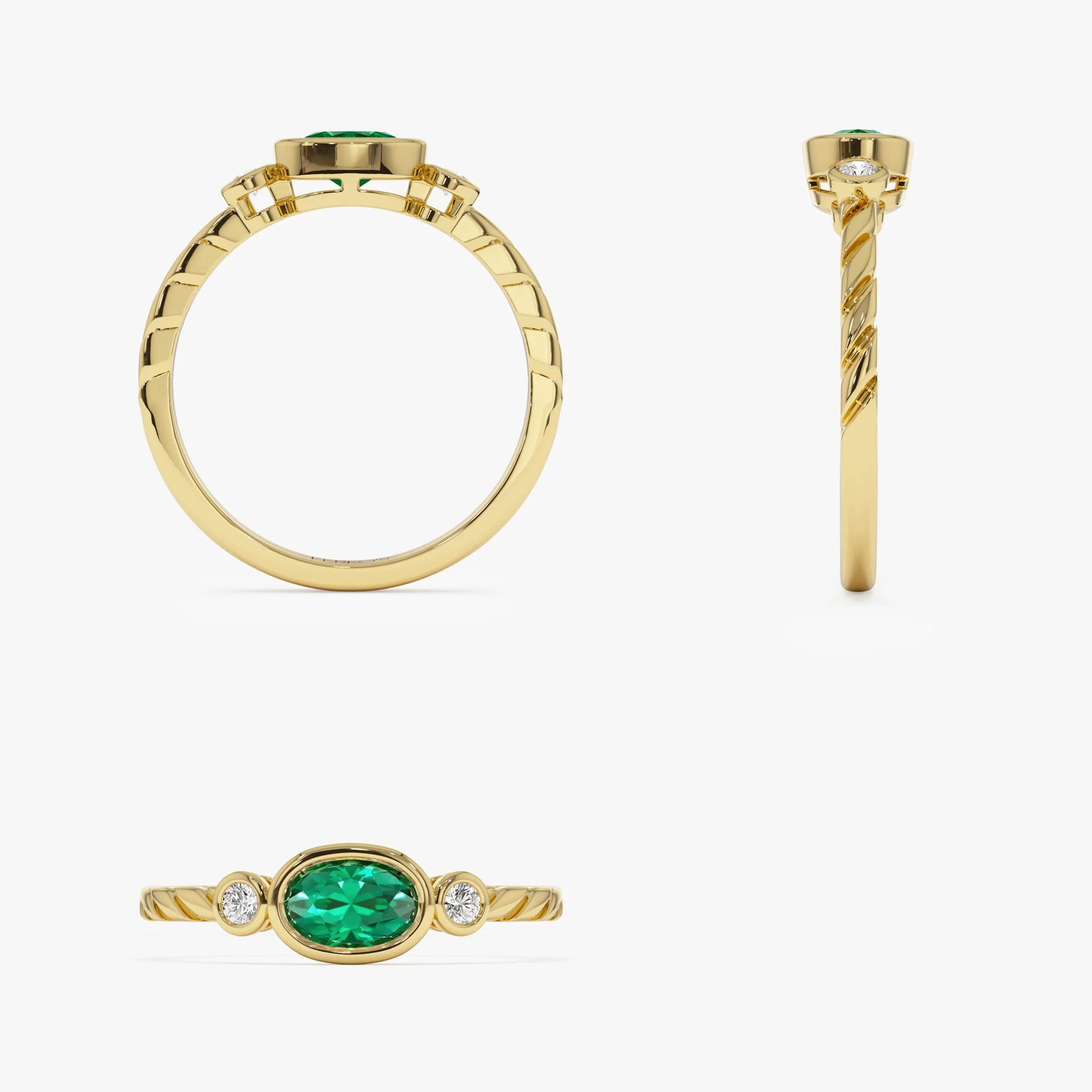 14k Classic Emerald and Diamond Ring - Image 8