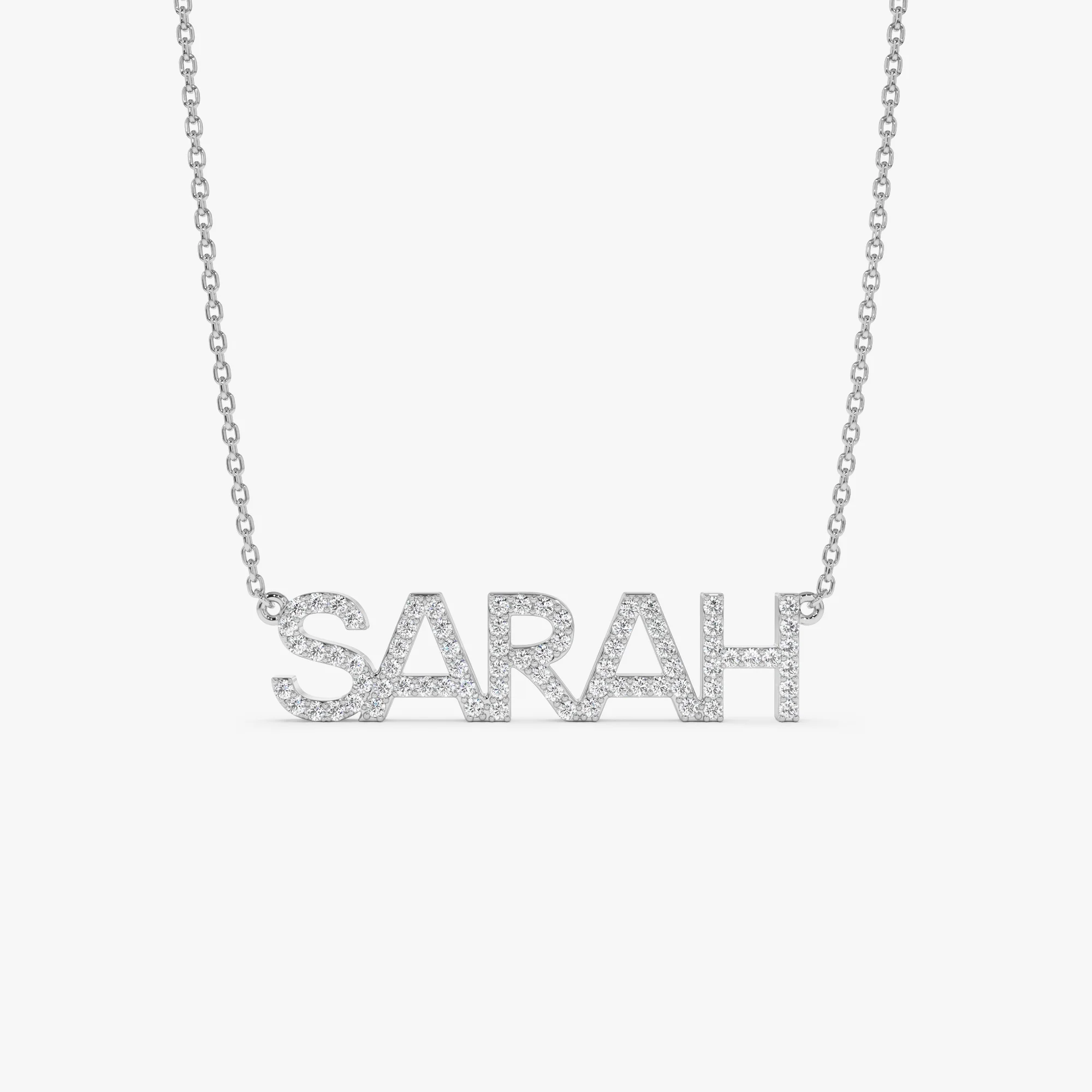 14K Dainty Layering Diamond Name Necklace - Image 6