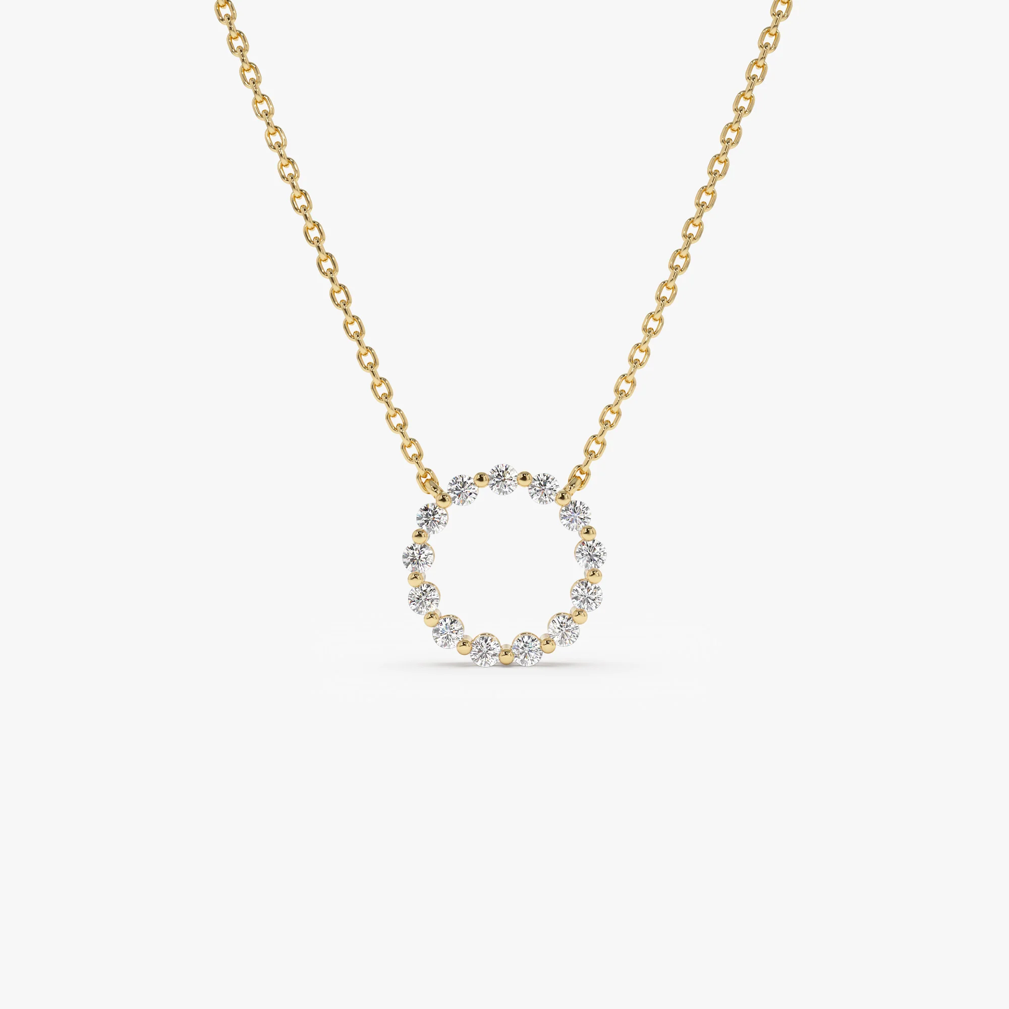 14k Diamond Circle of Life Necklace 0.25 ctw