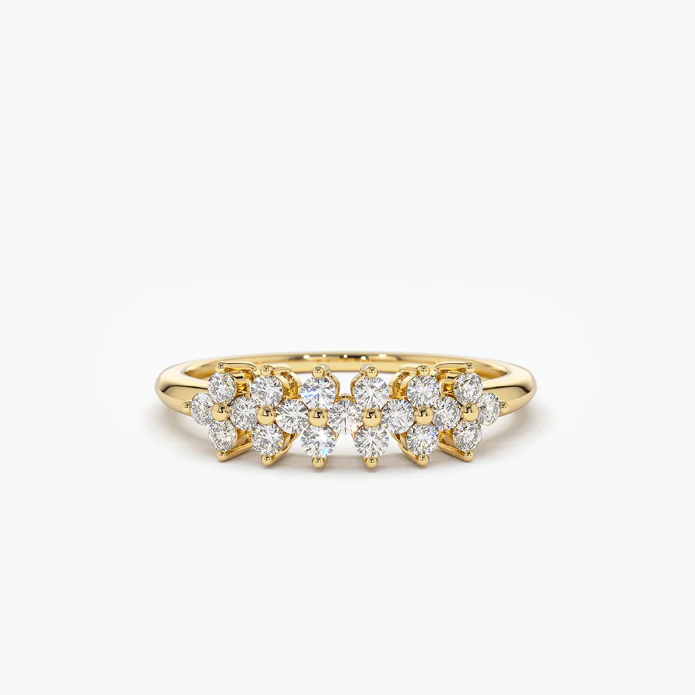 14k Diamond Cluster Anniversary Ring