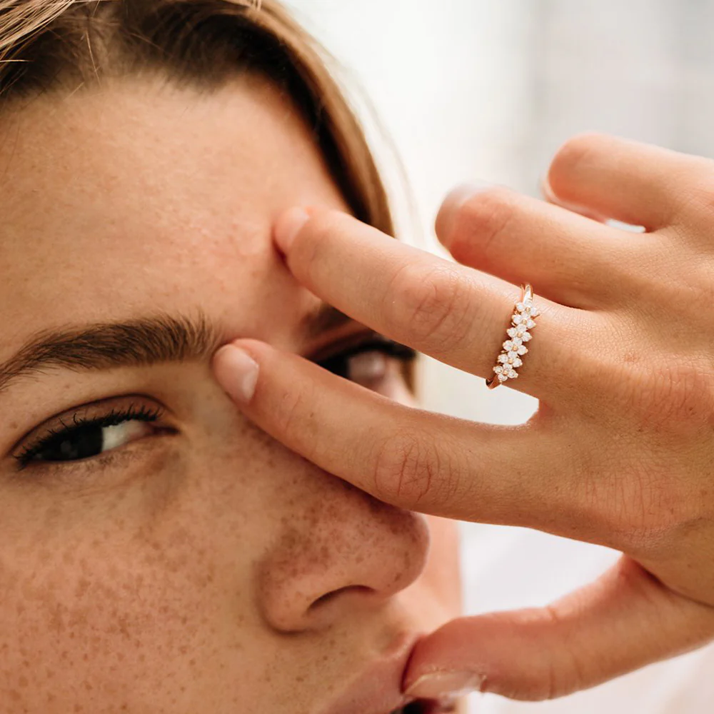 14k Diamond Cluster Anniversary Ring - Image 3