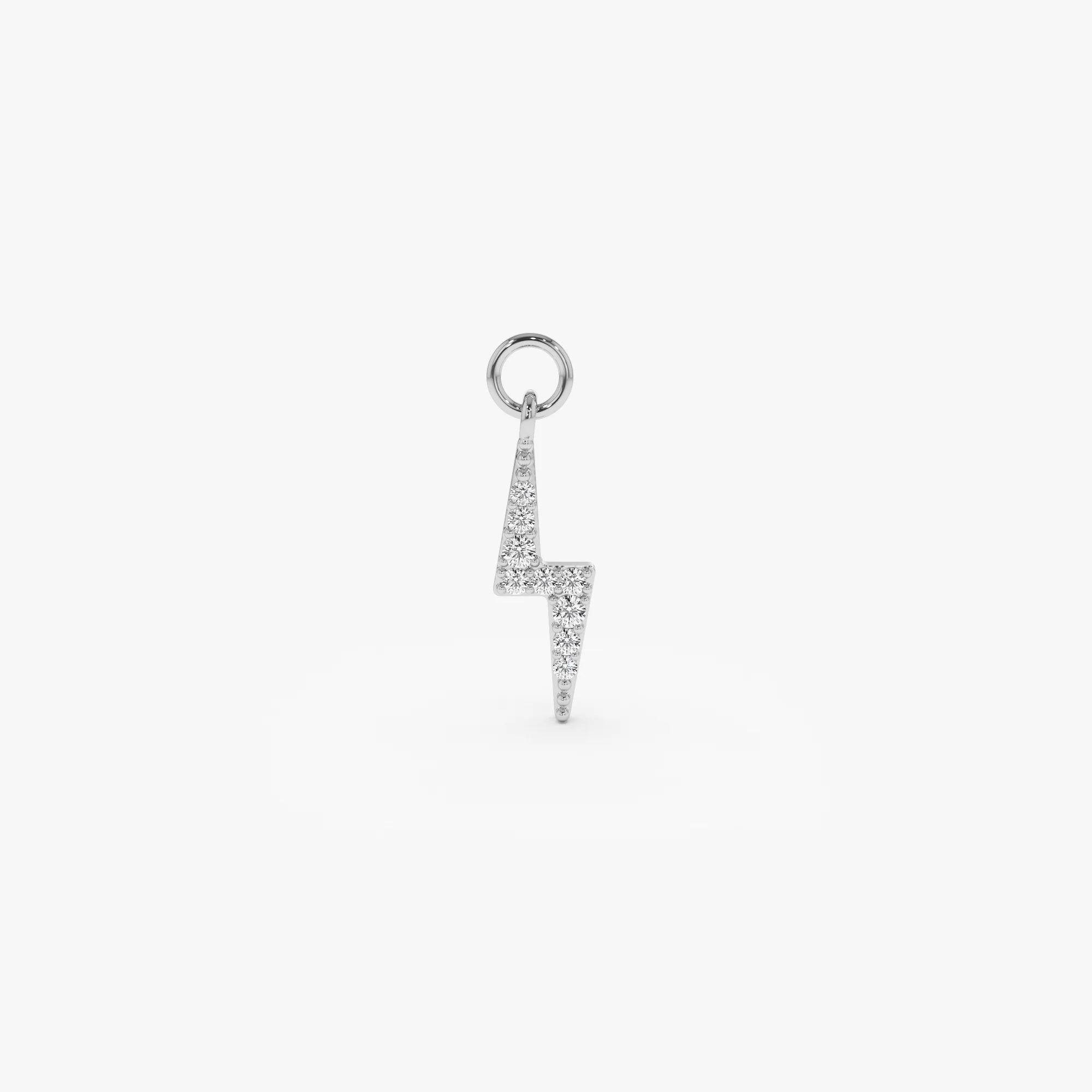 14k Diamond Lightning Hoop Charm - Image 5