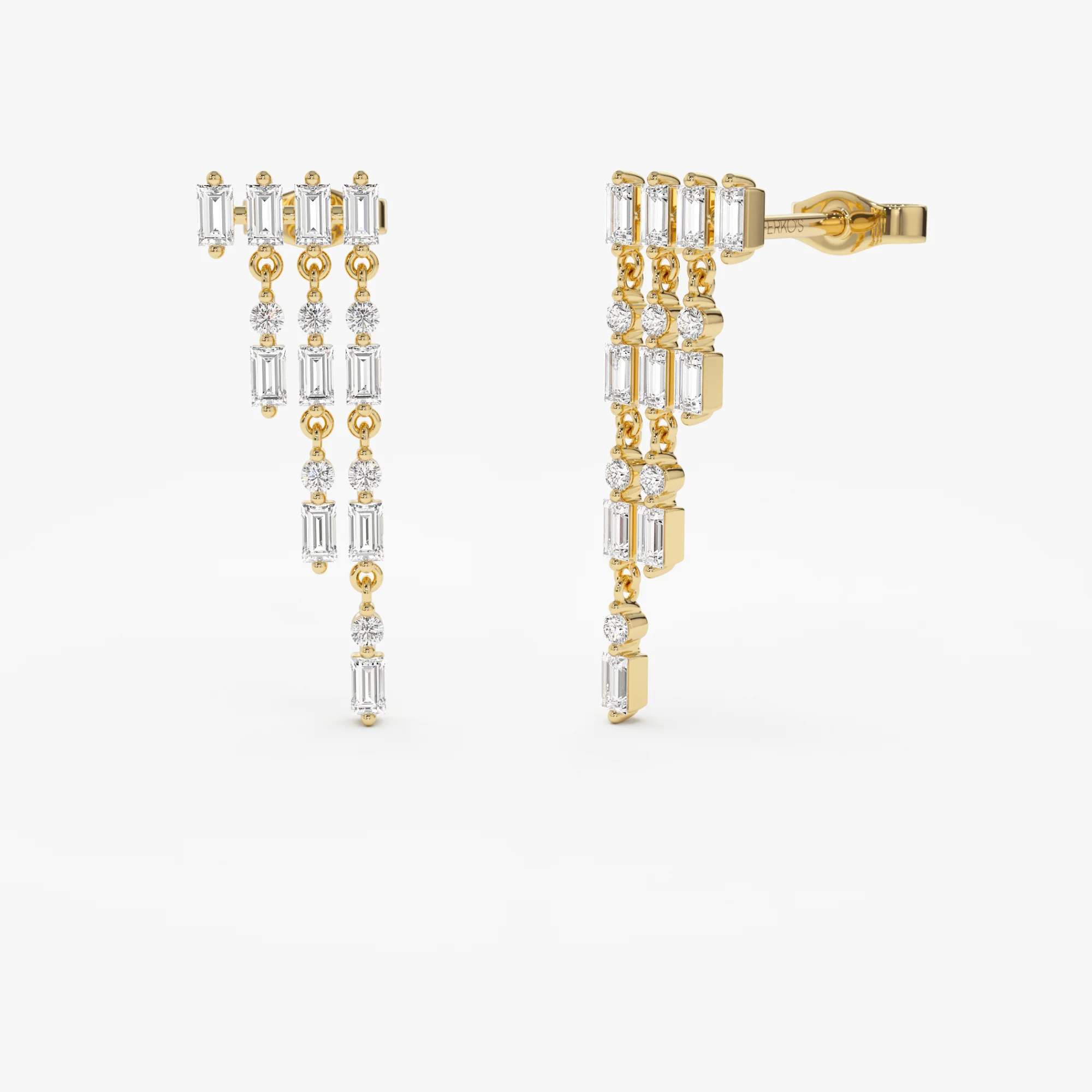 14k Diamond Statement Chandelier Earrings
