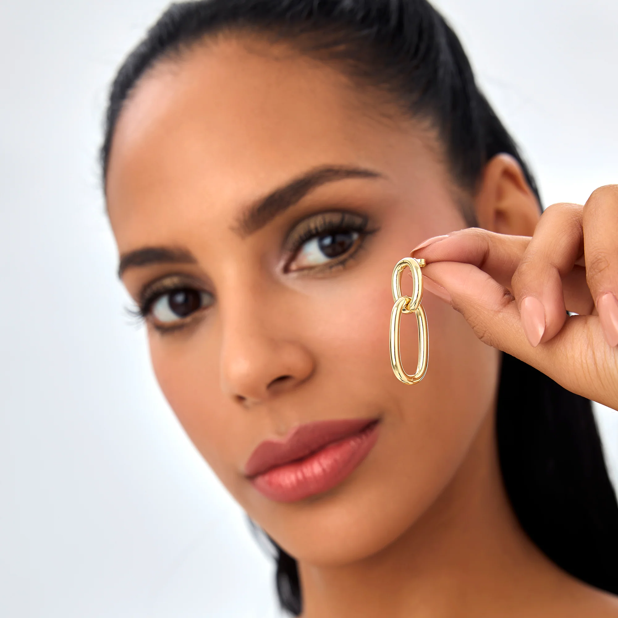 14k Double Link Dangle Earrings - Image 3
