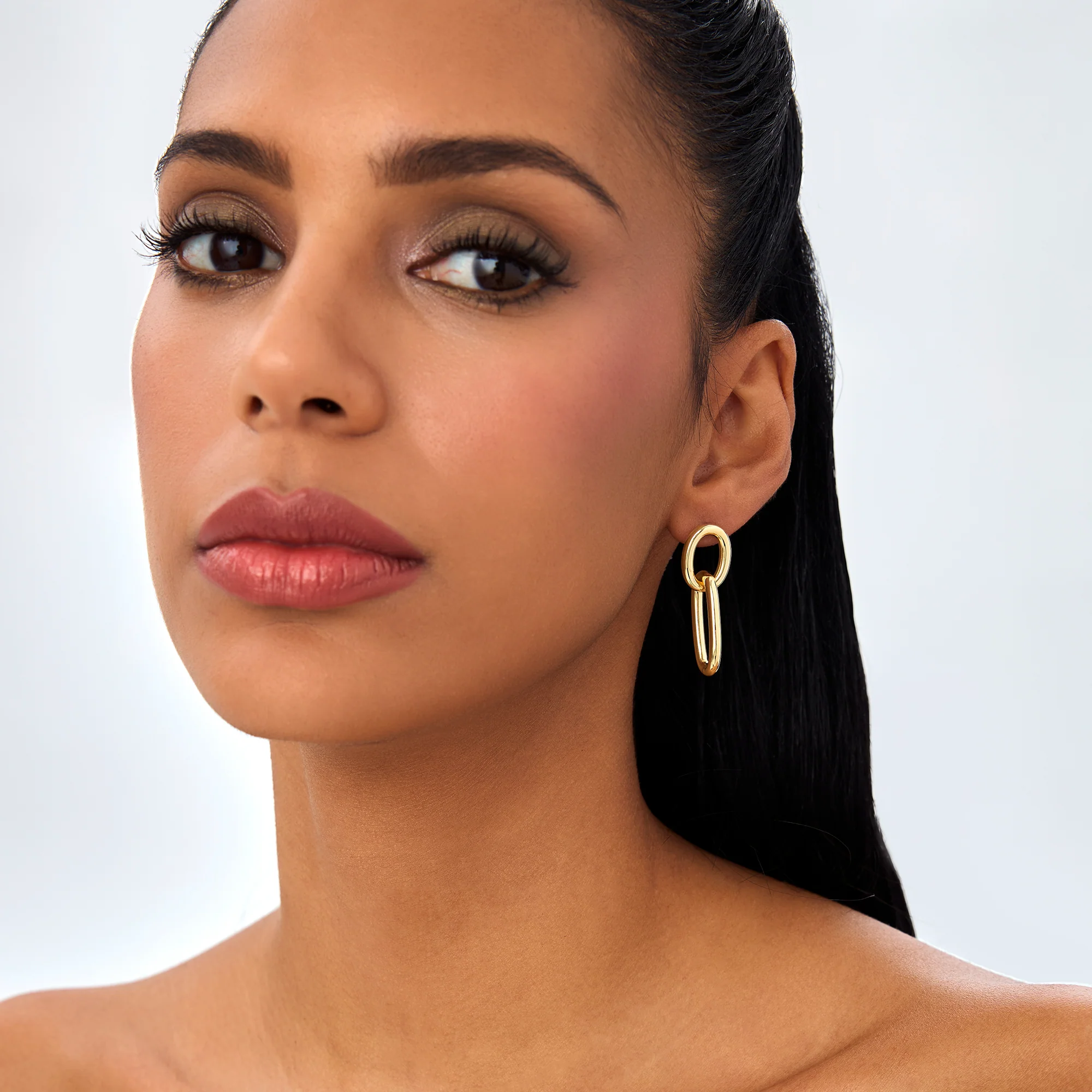 14k Double Link Dangle Earrings - Image 4
