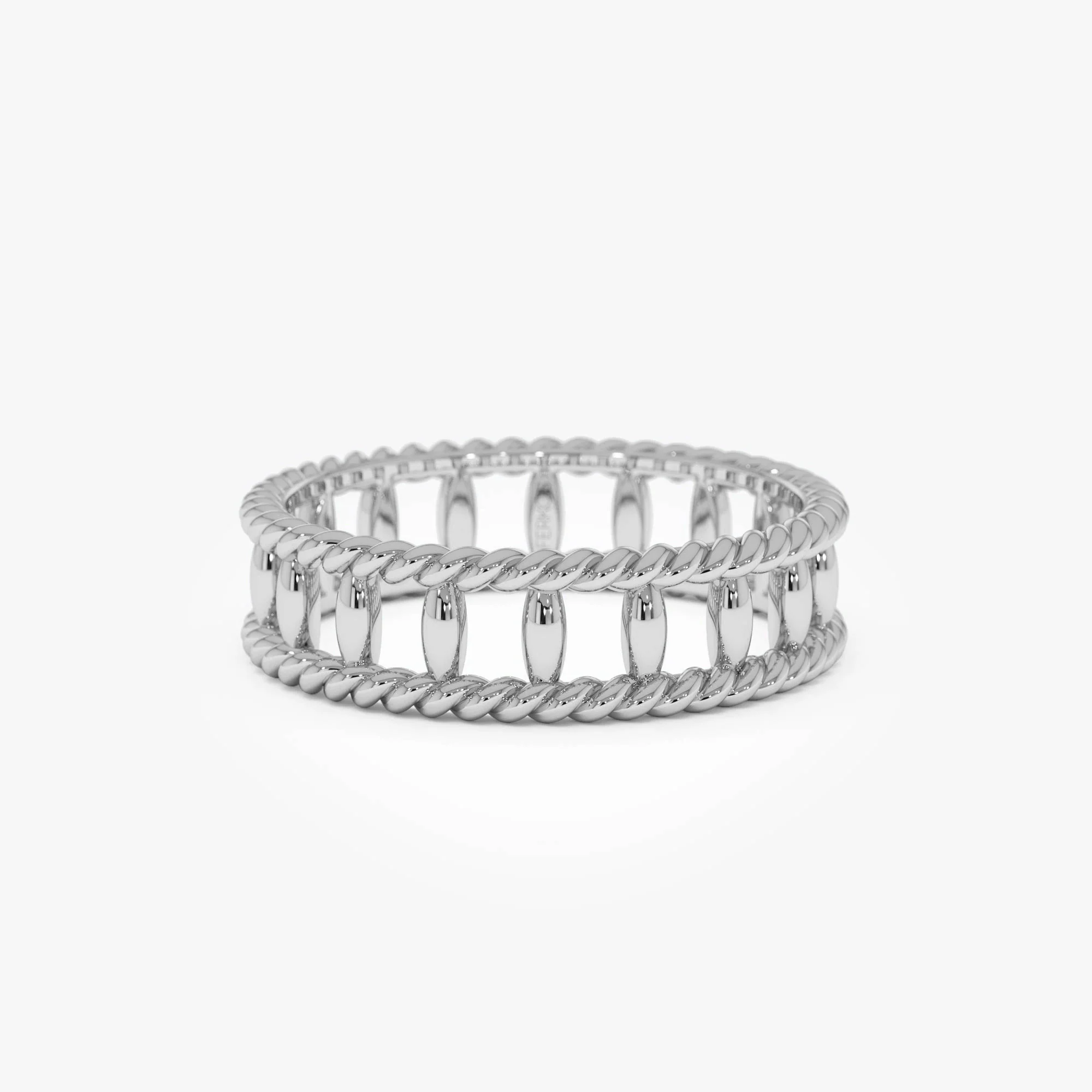 14k Double Rope Link Band Ring - Image 10