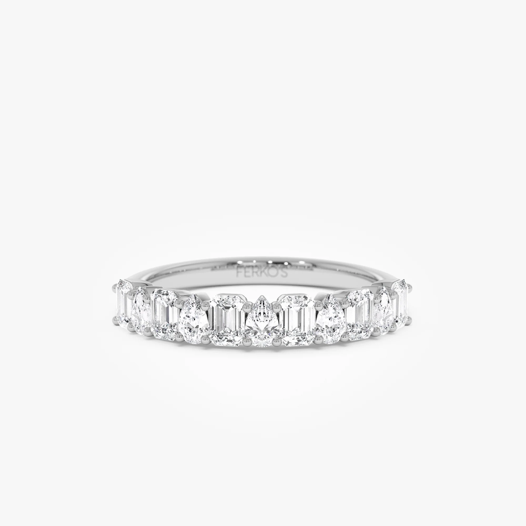 14k Emerald and Pear Shape Diamond Ring - Image 7