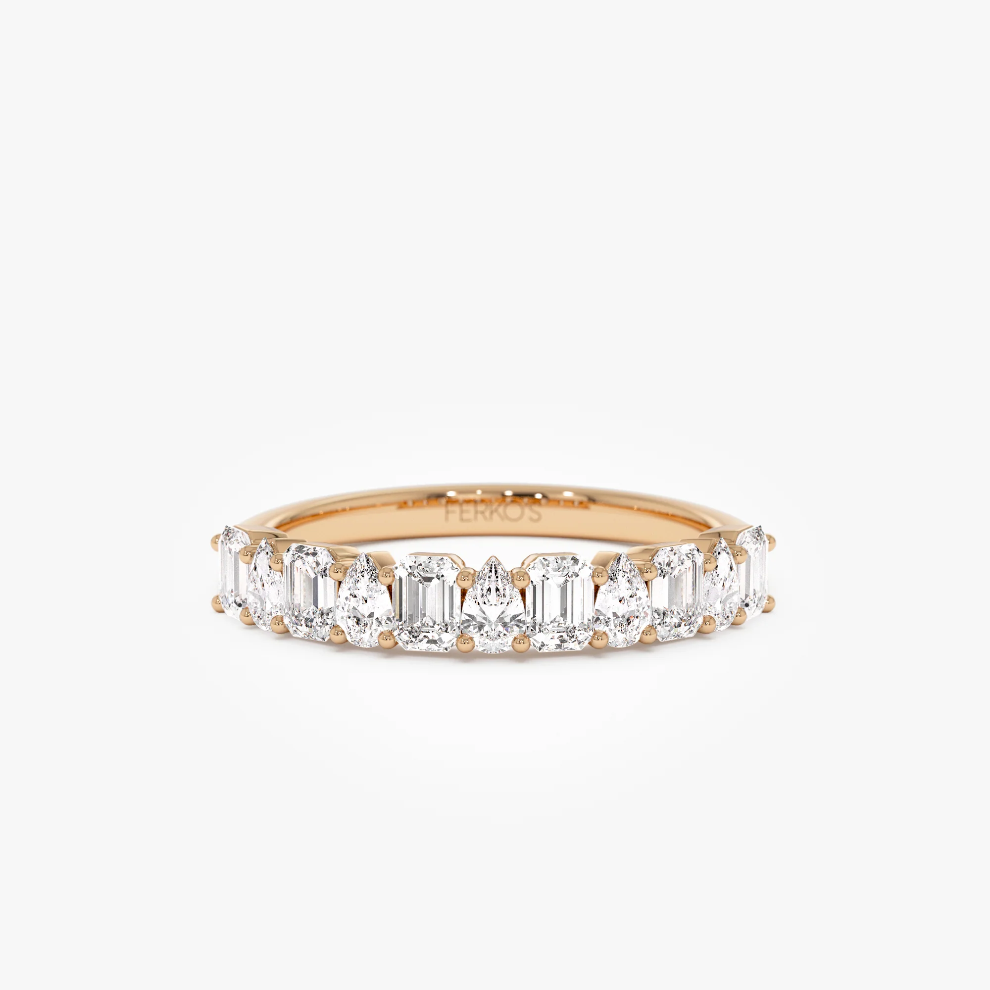 14k Emerald and Pear Shape Diamond Ring - Image 8