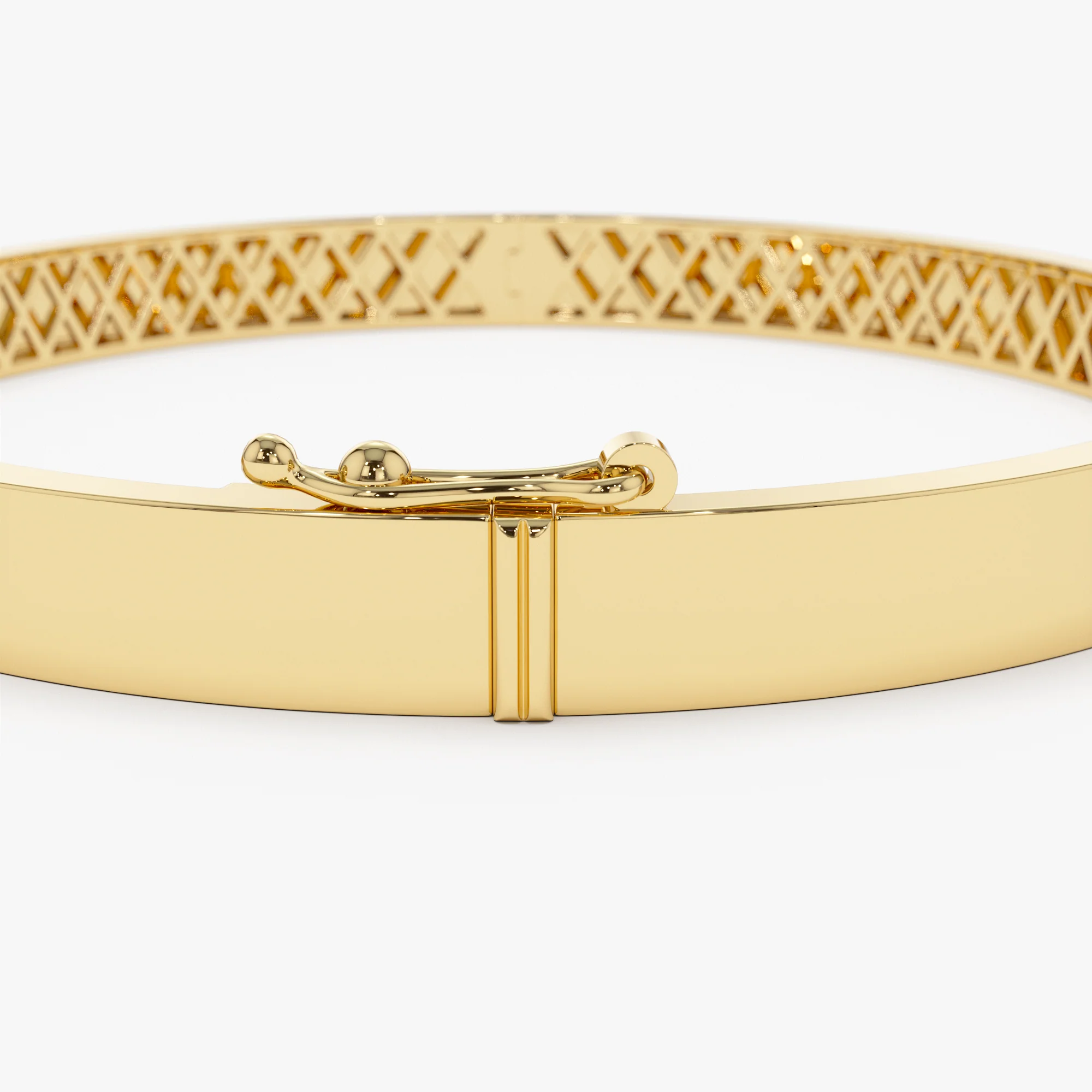 14k Flat Stackable Gold Bangle - Image 13
