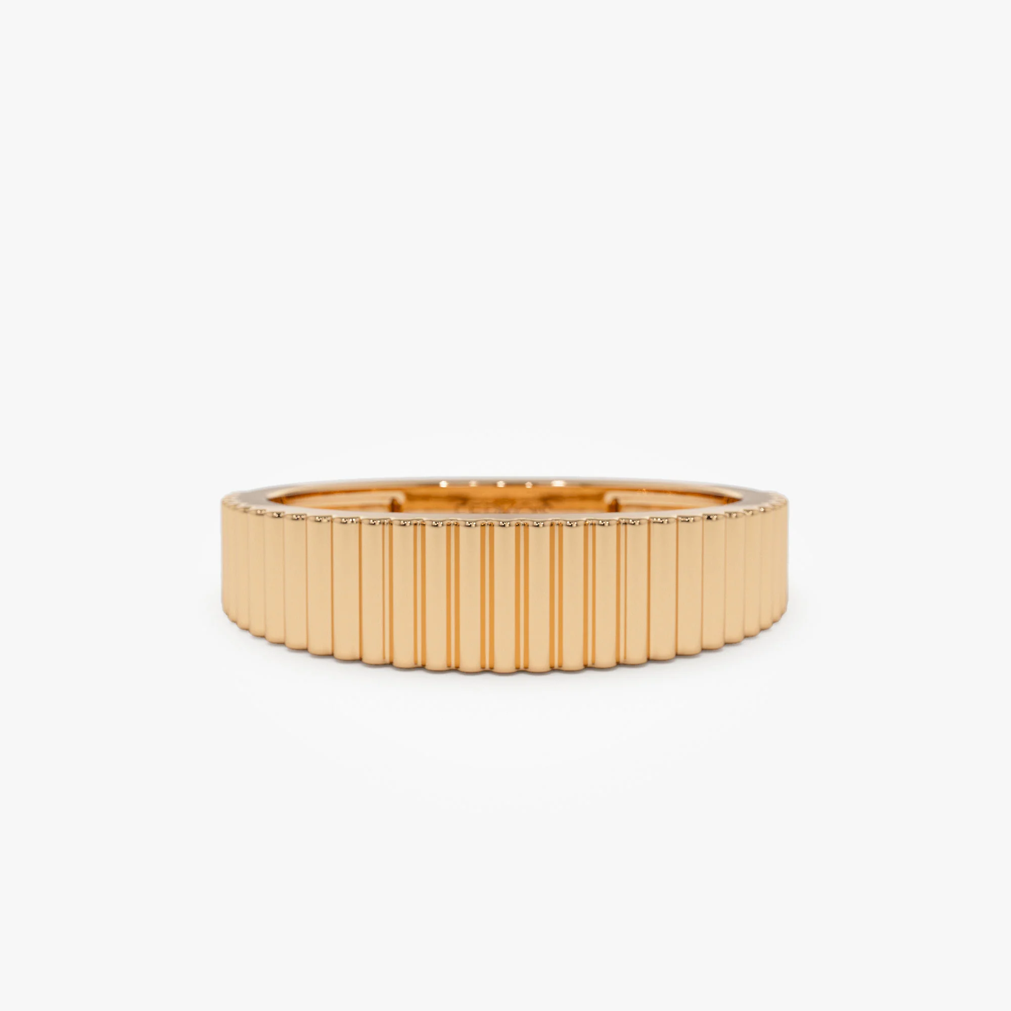 14k Fluted Textured Graduating Ring - Image 4