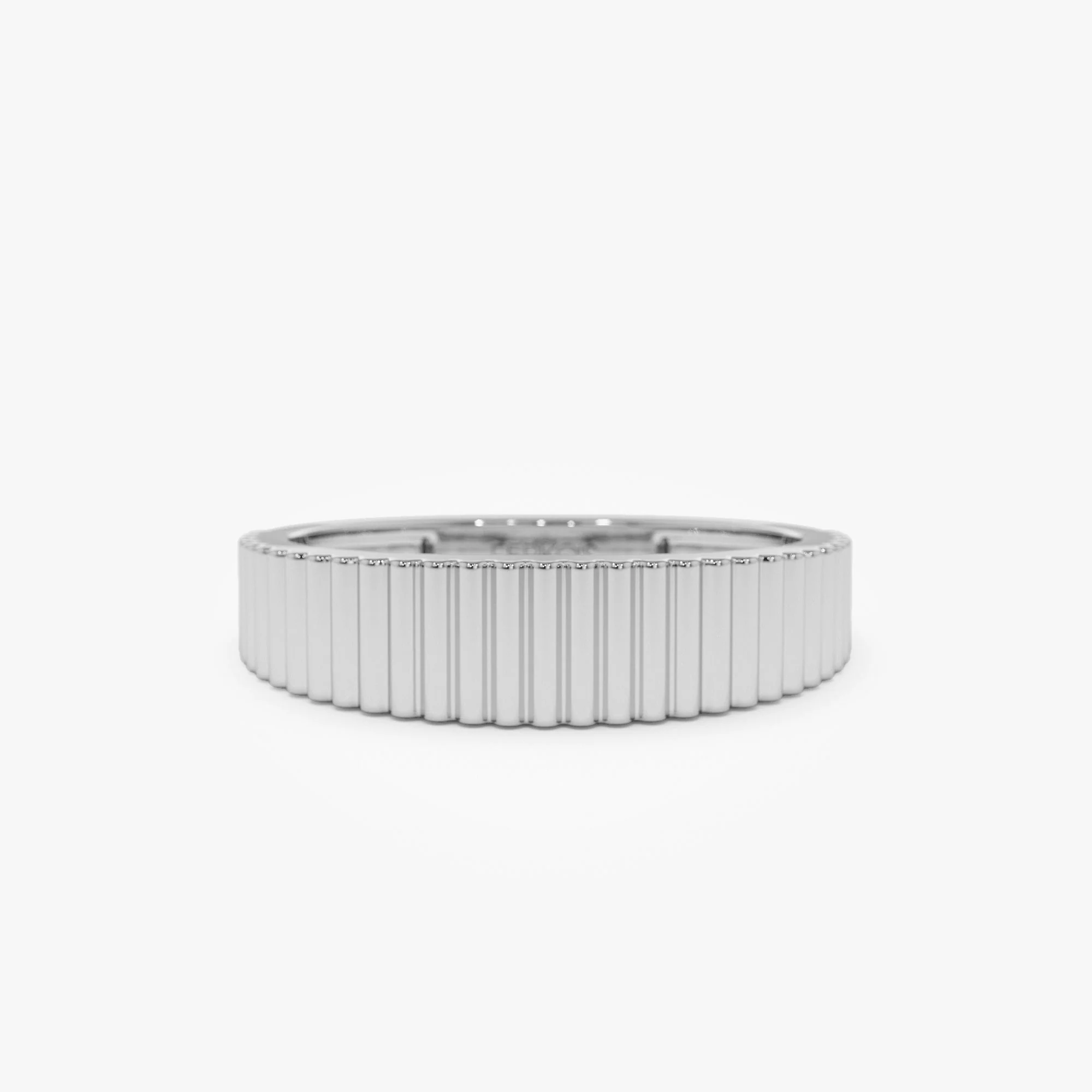 14k Fluted Textured Graduating Ring - Image 5