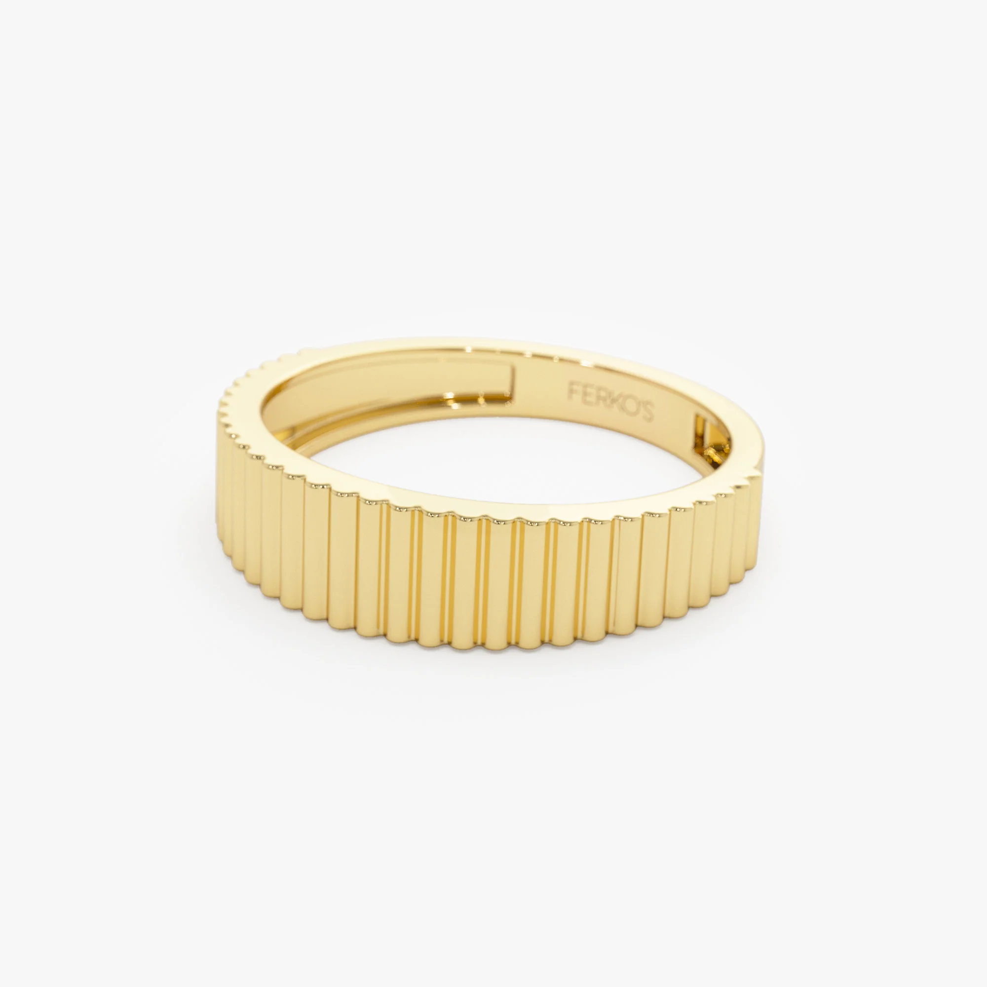14k Fluted Textured Graduating Ring - Image 6