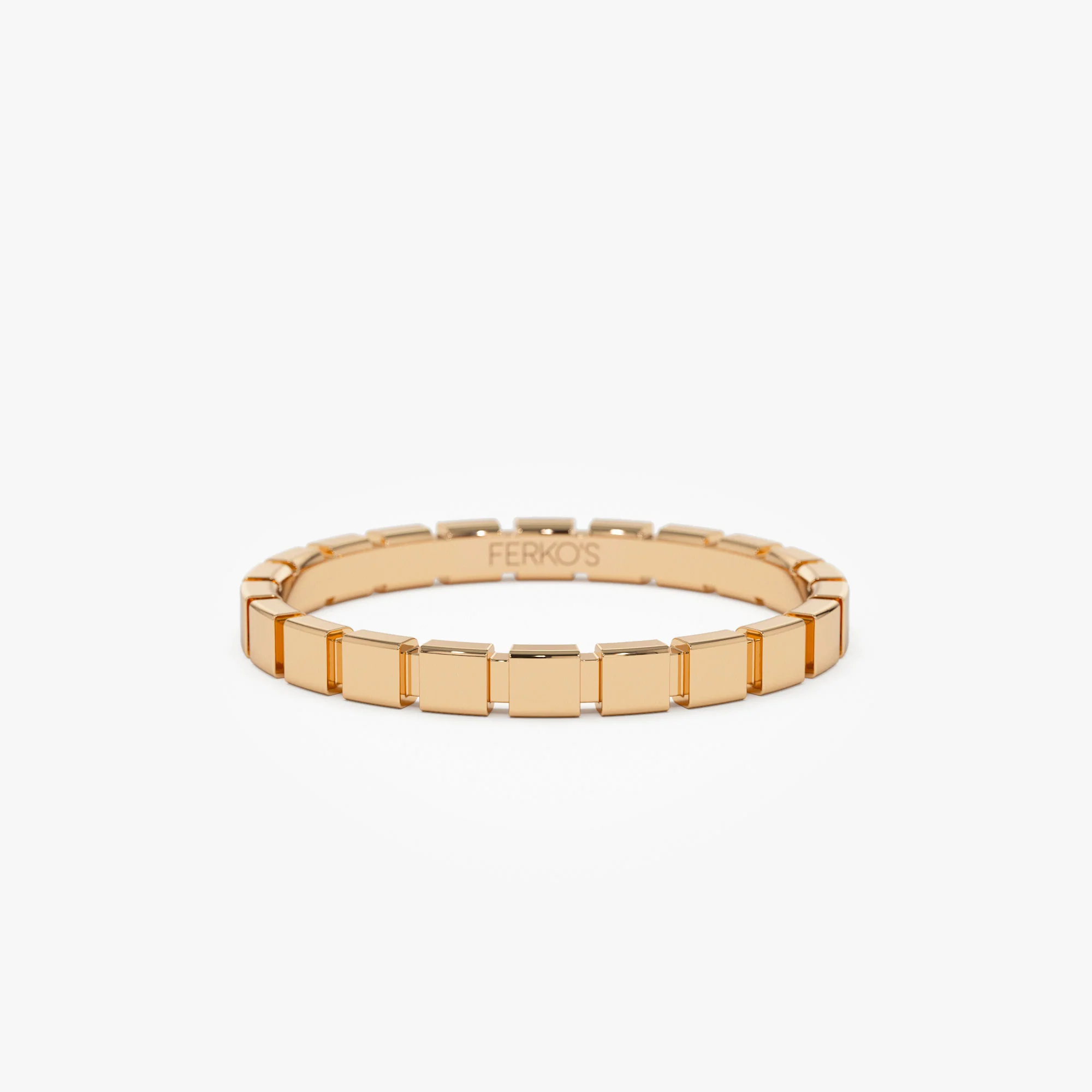 14K Geometric Square Stacking Ring - Image 5