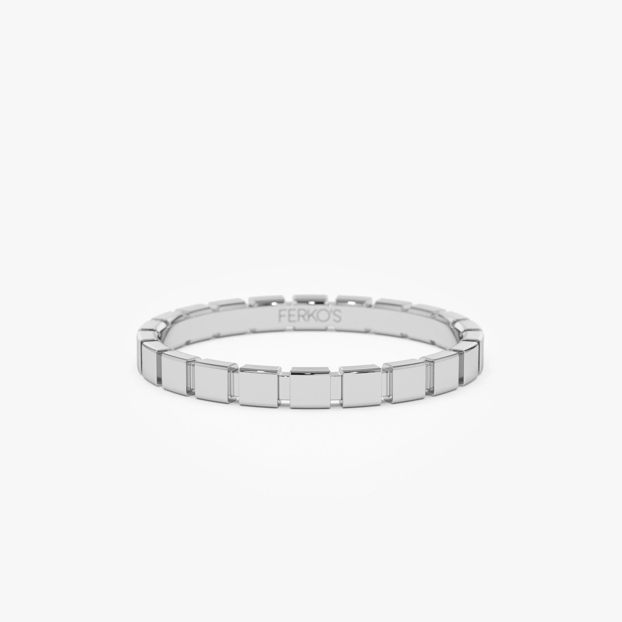 14K Geometric Square Stacking Ring - Image 6