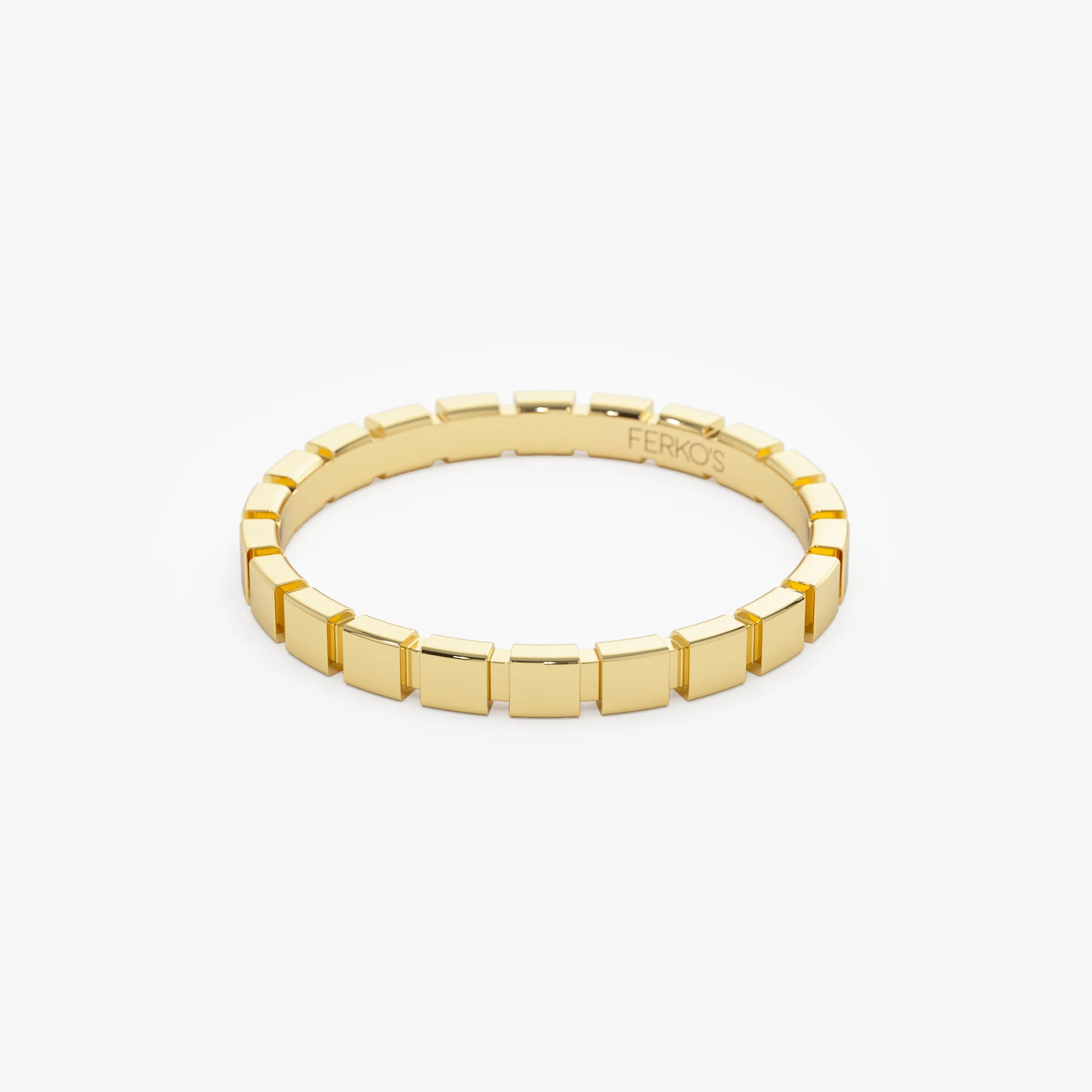 14K Geometric Square Stacking Ring - Image 7