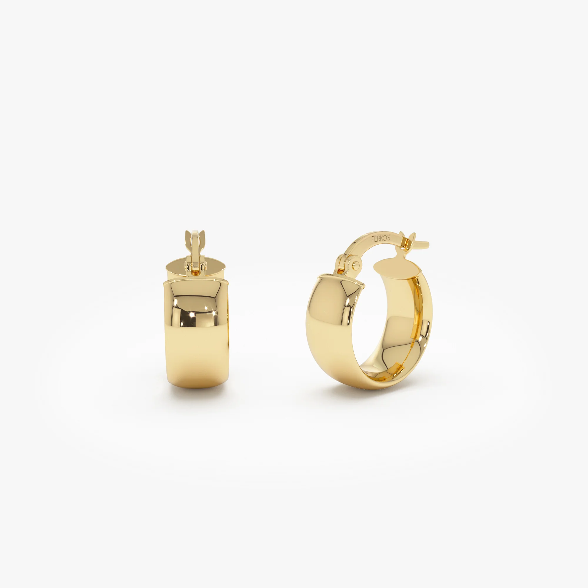 14K Gold 6MM Bold Mini Hoops