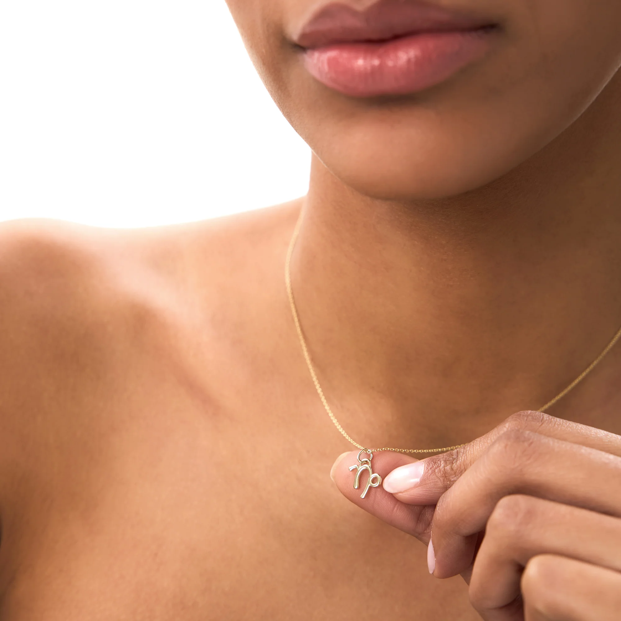 14K Capricorn Zodiac Charm Necklace - Image 3