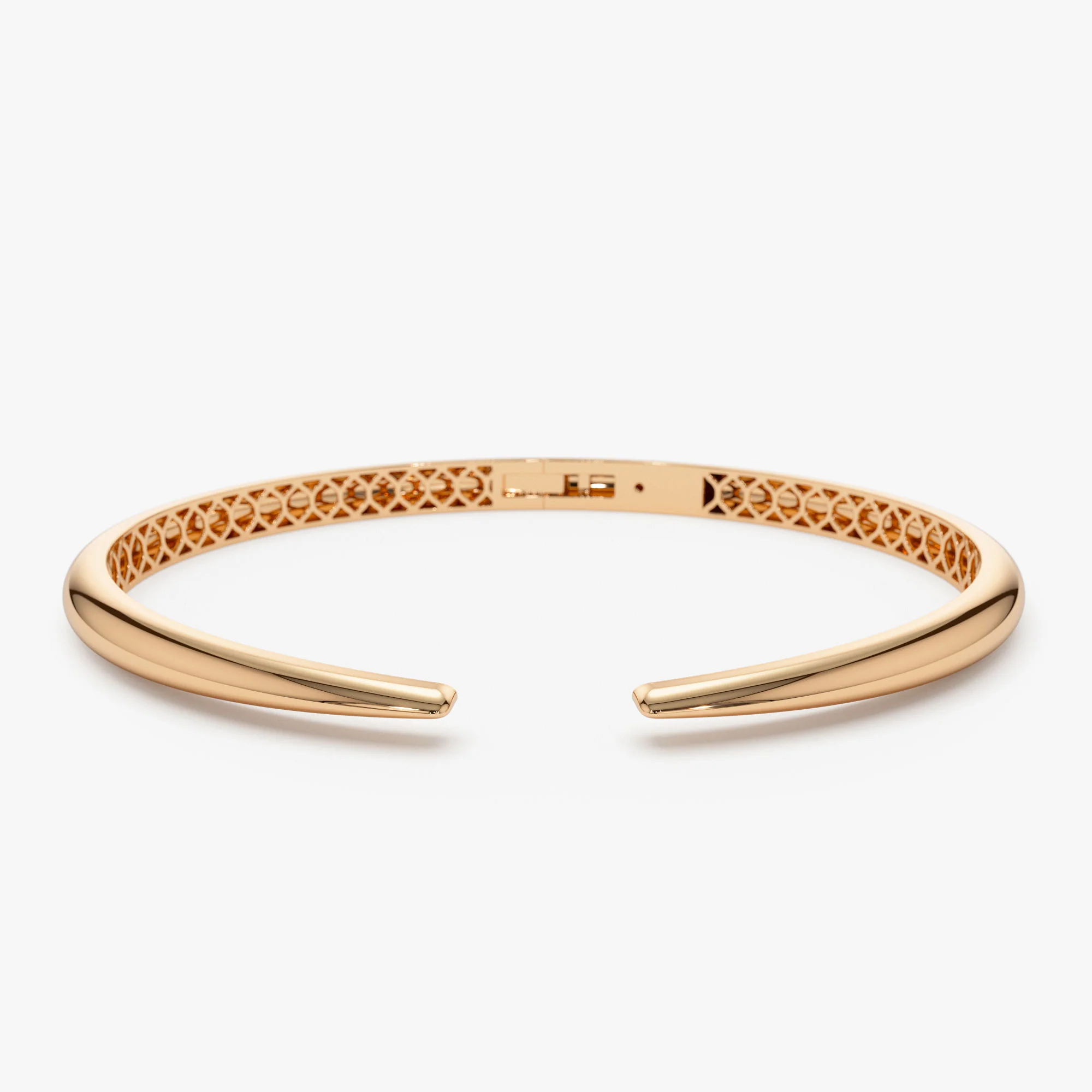 14k Gold Claw Cuff Bangle Bracelet - Image 6