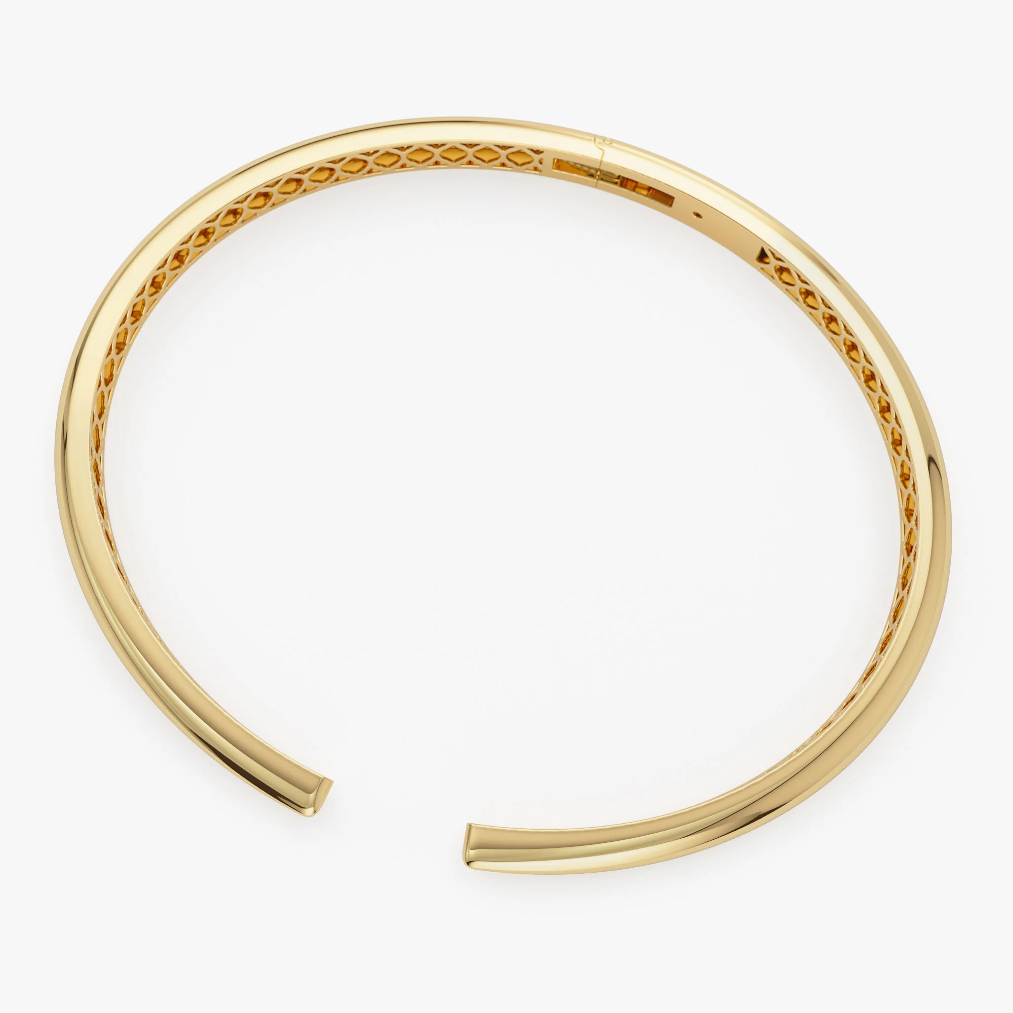 14k Gold Claw Cuff Bangle Bracelet - Image 8