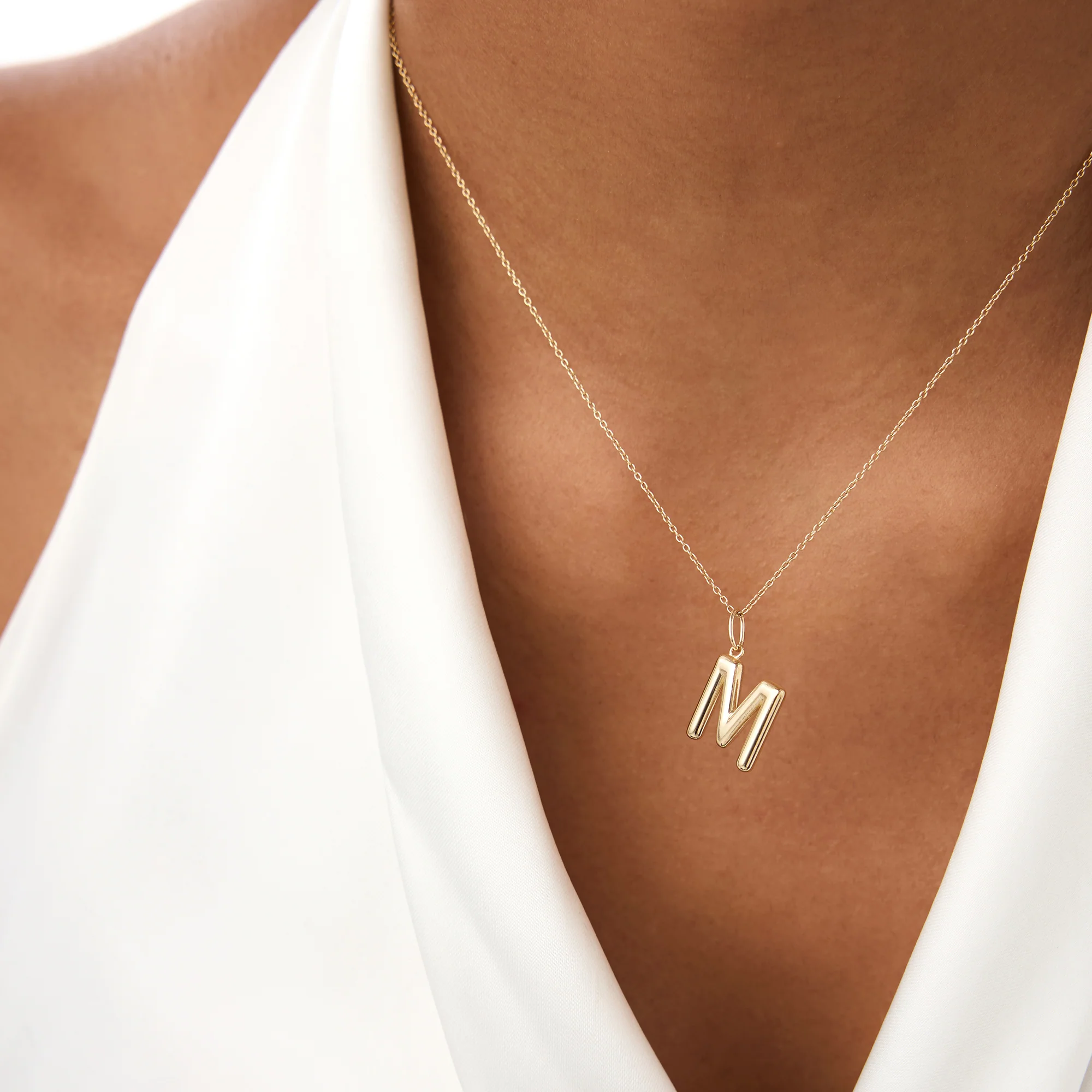 14K Gold Everyday Initial Charm Necklace - Image 6