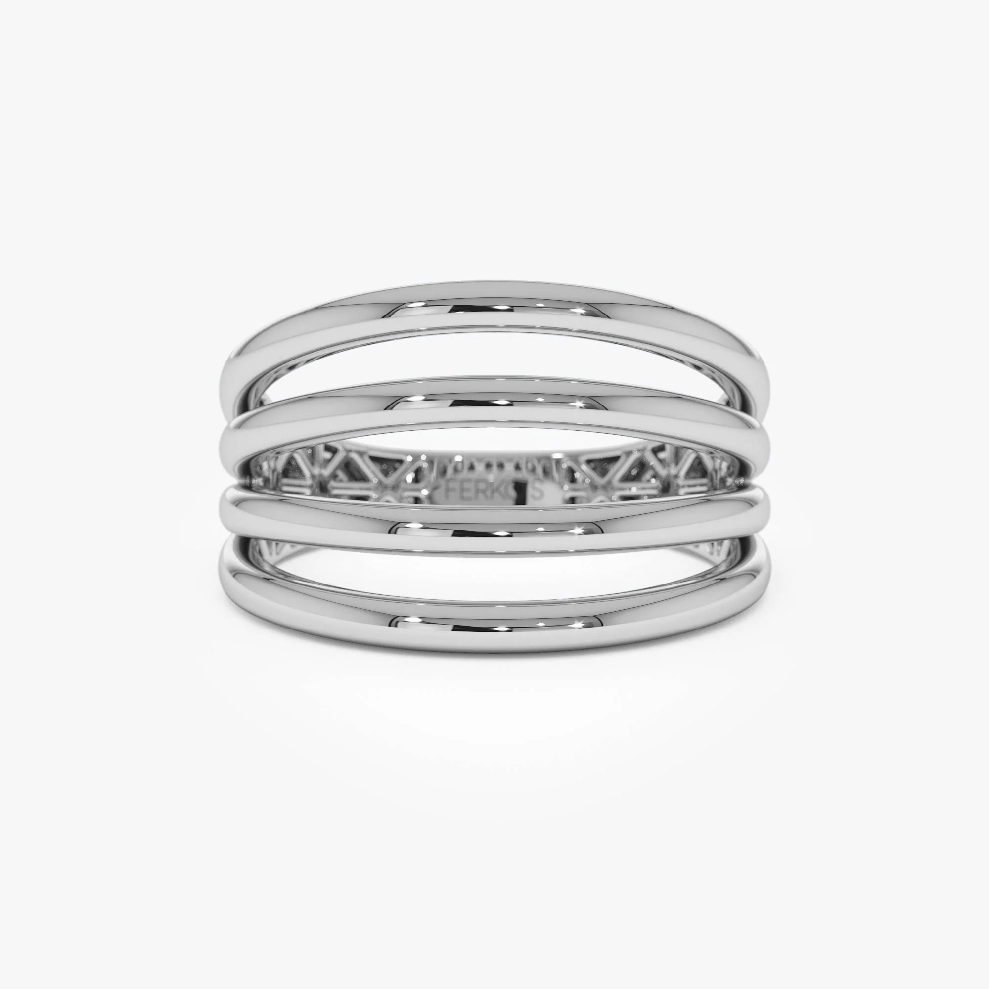 14k Gold Four Band Statement Ring - Image 6