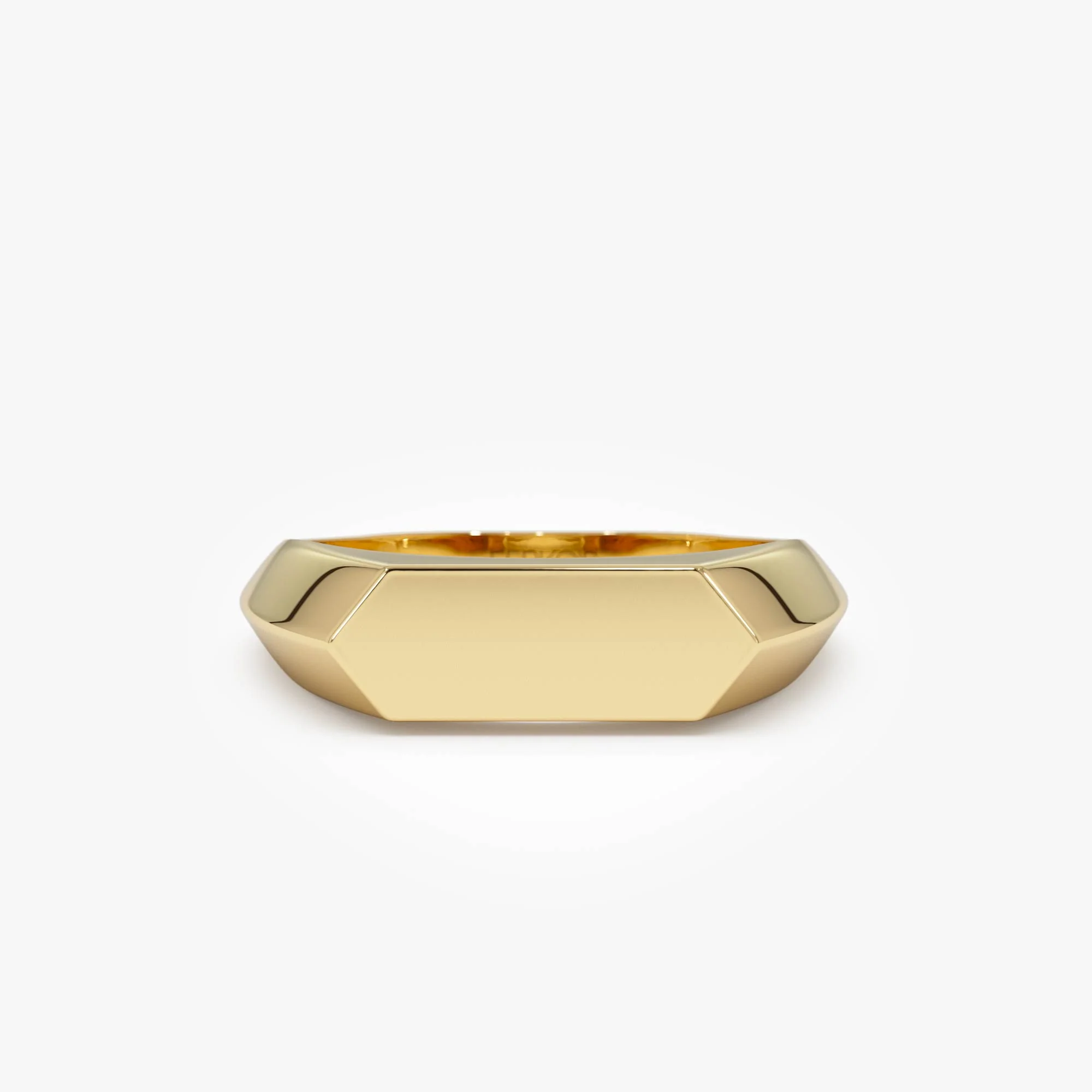 14k Gold Geometric Band