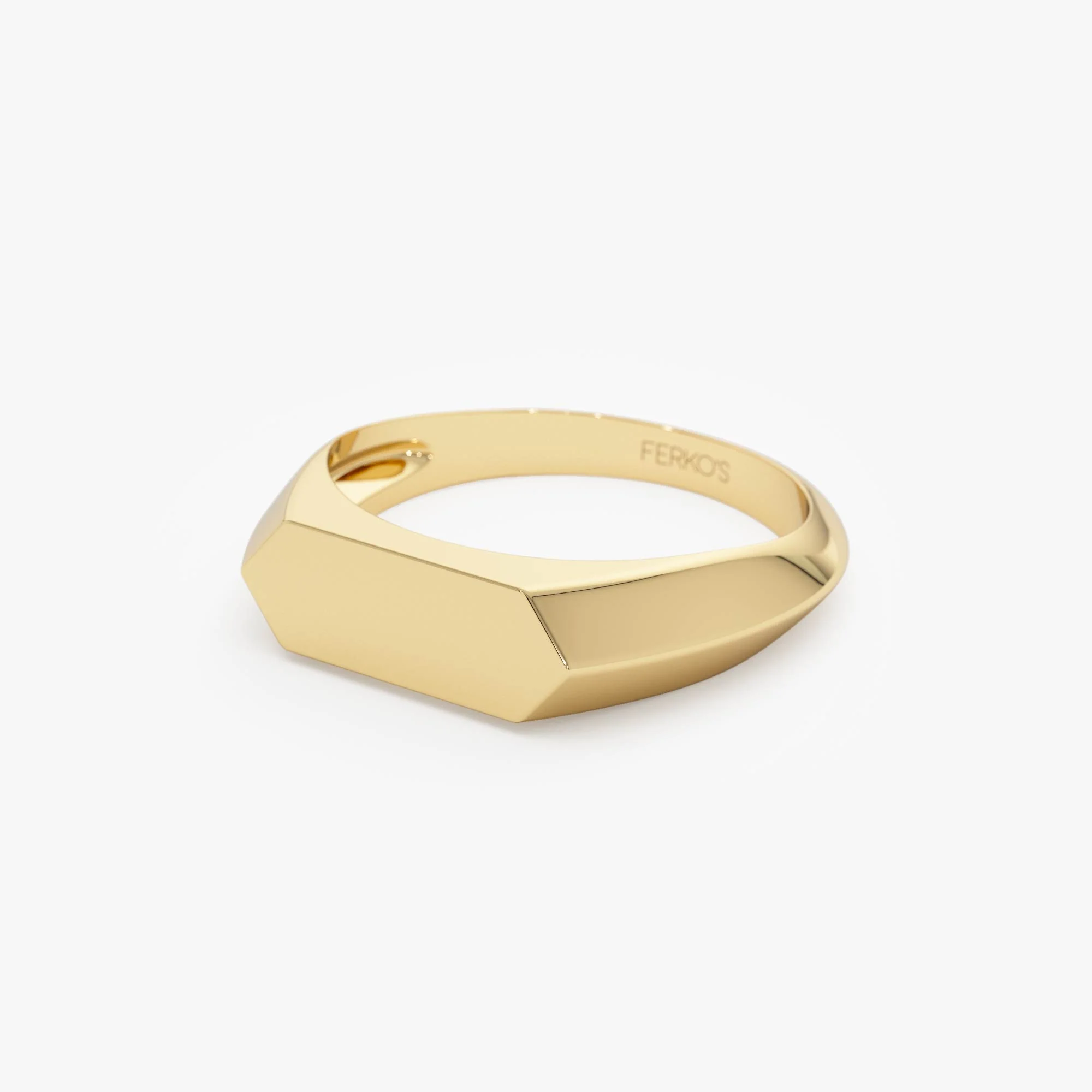 14k Gold Geometric Band - Image 9
