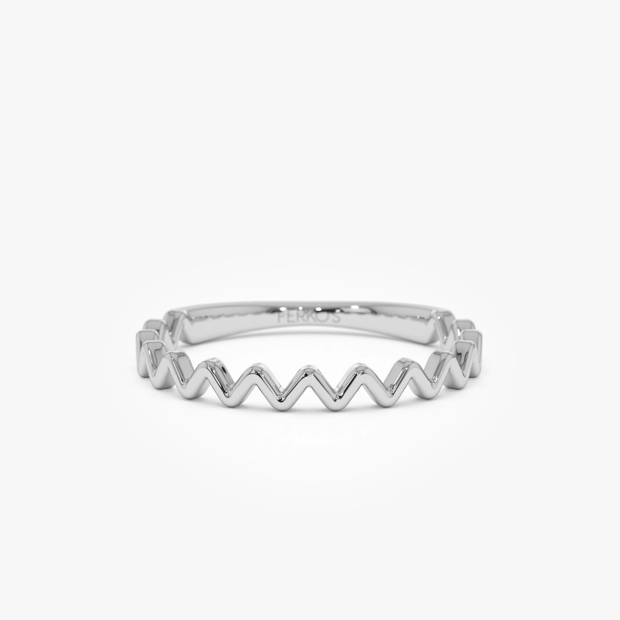 14K High and Low Zig Zag Ring - Image 8