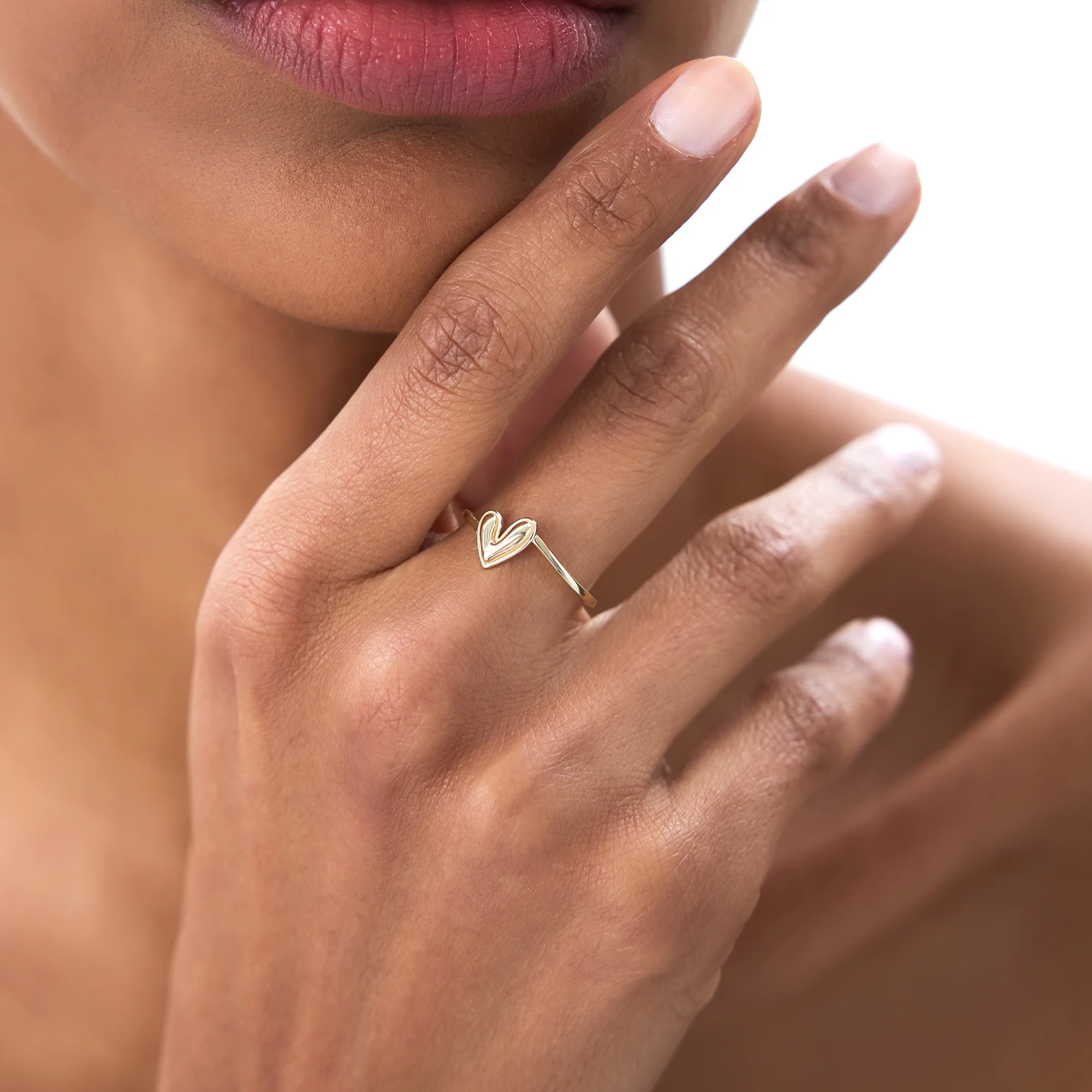 14k Gold Love Heart Ring - Image 2