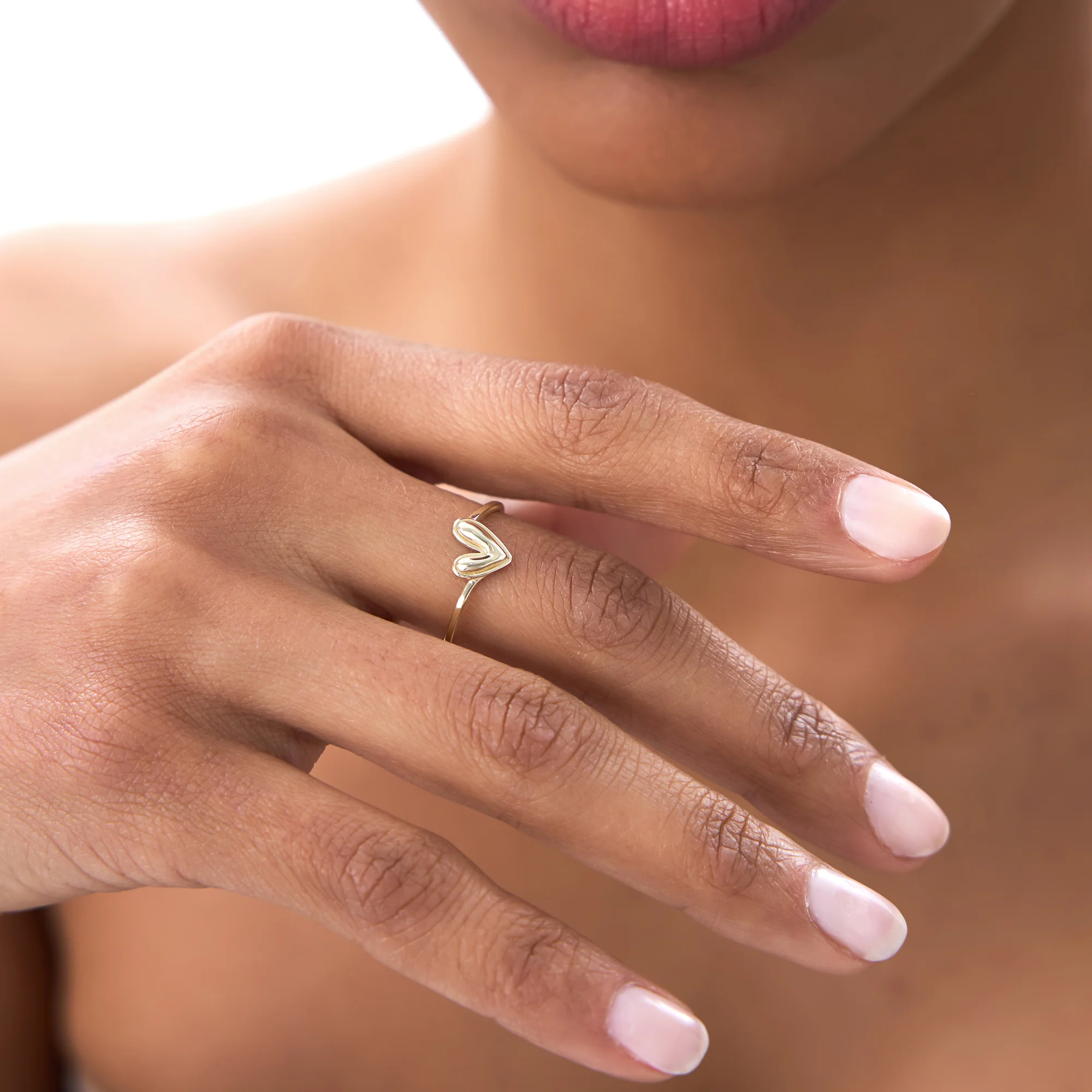 14k Gold Love Heart Ring - Image 3