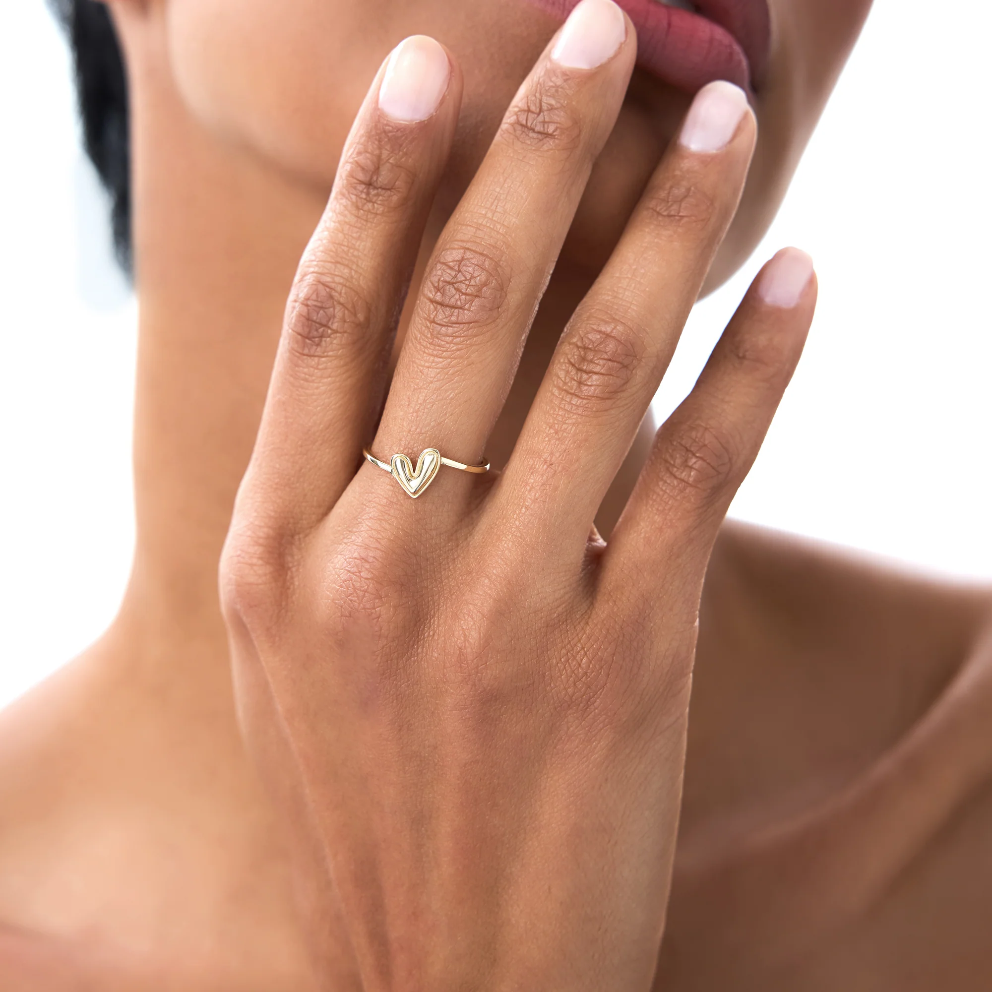 14k Gold Love Heart Ring - Image 4