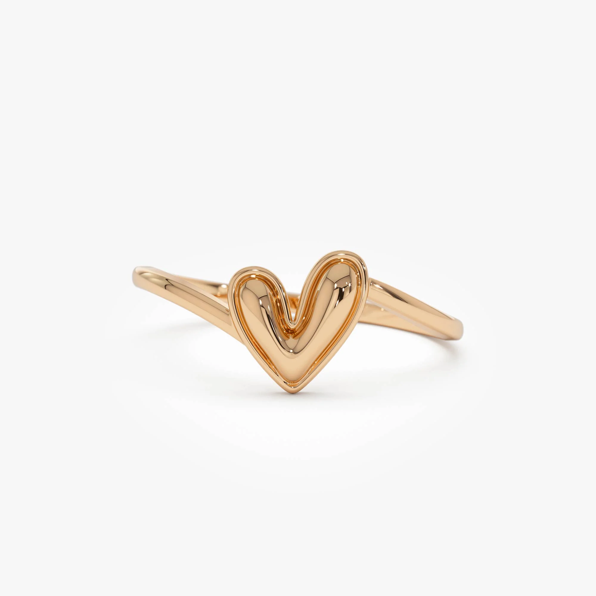 14k Gold Love Heart Ring - Image 6