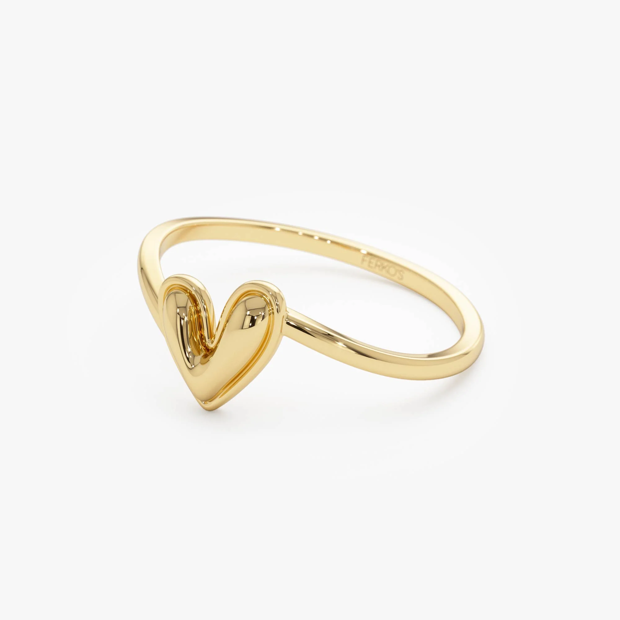 14k Gold Love Heart Ring - Image 8