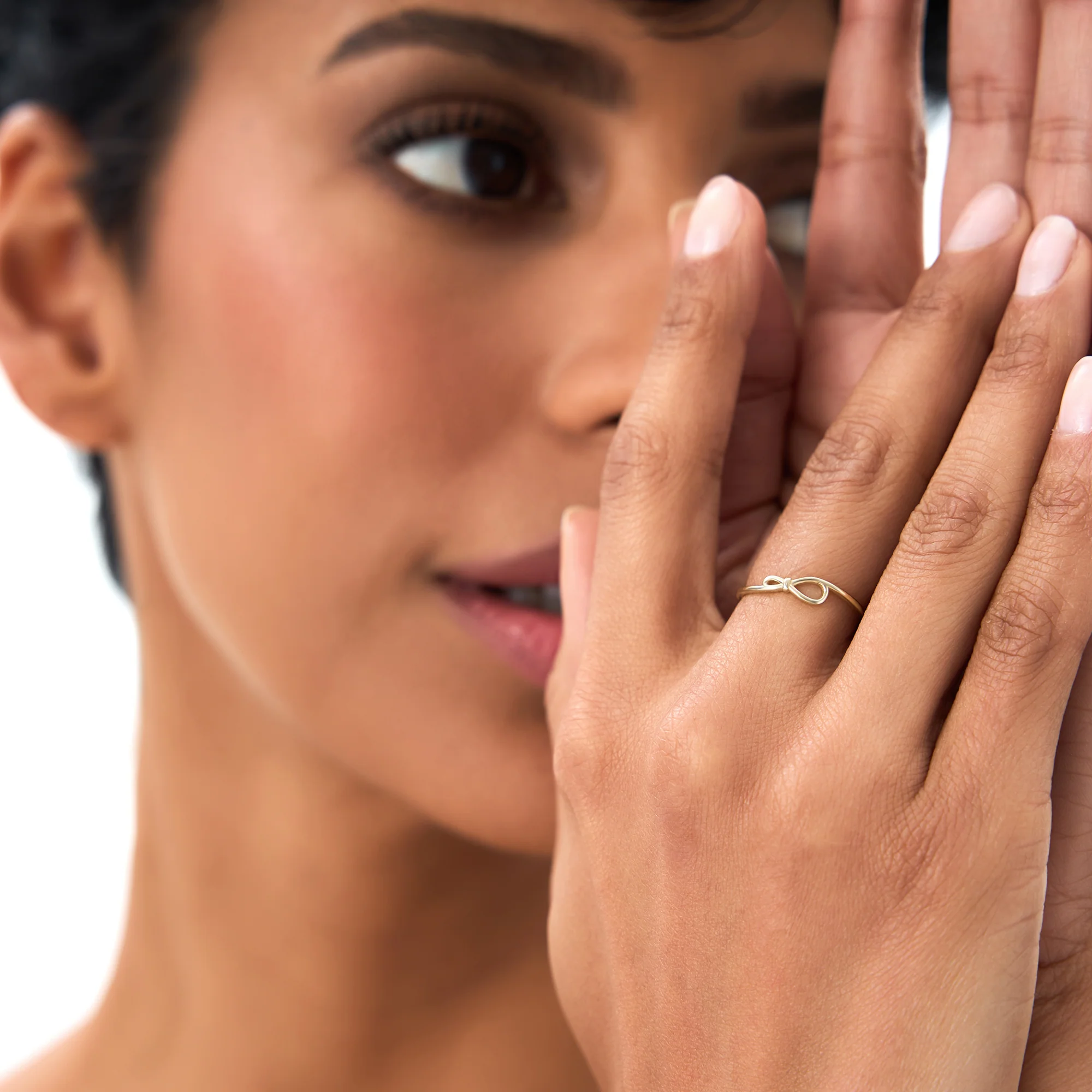 14k Gold Minimalist Knot Band - Image 5