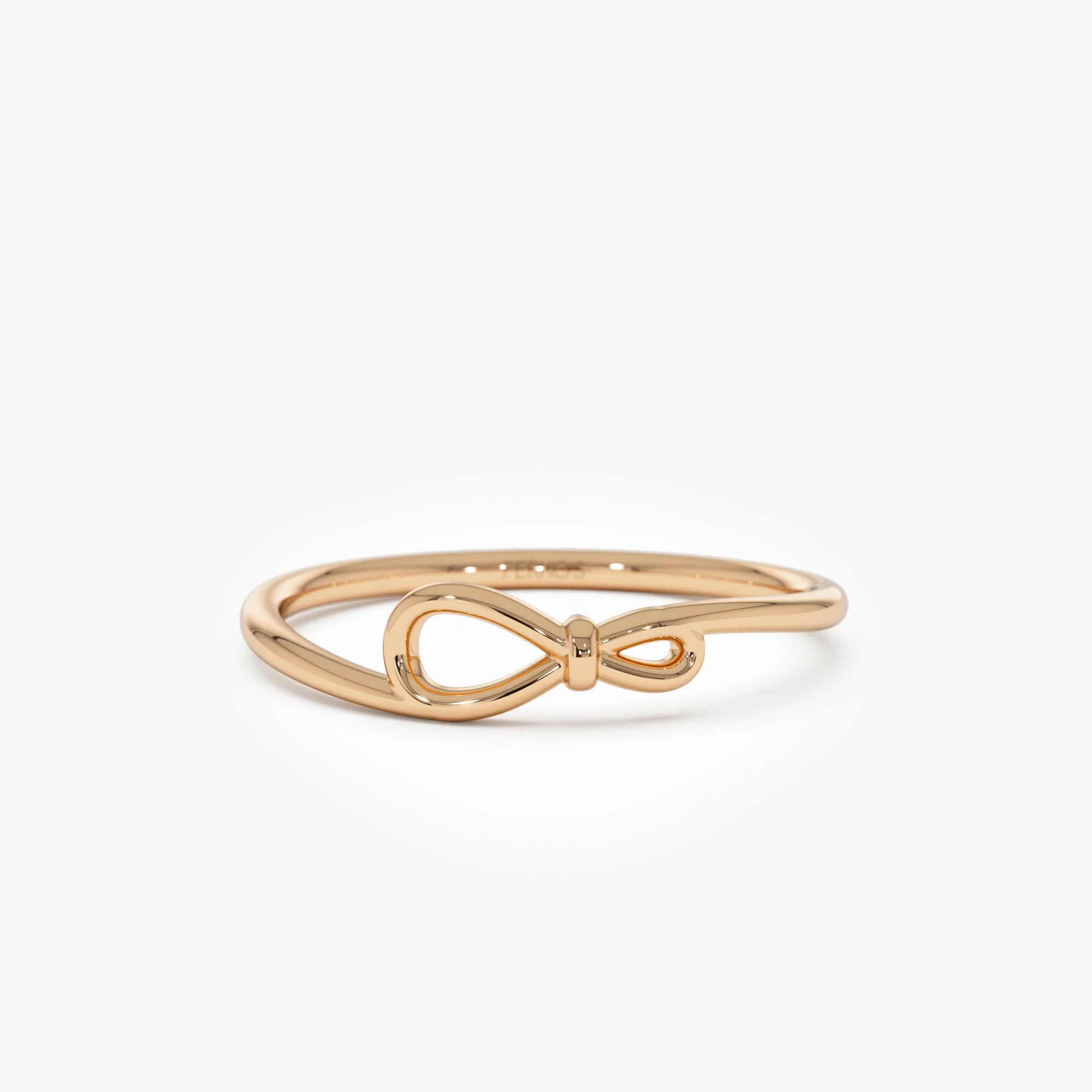 14k Gold Minimalist Knot Band - Image 6