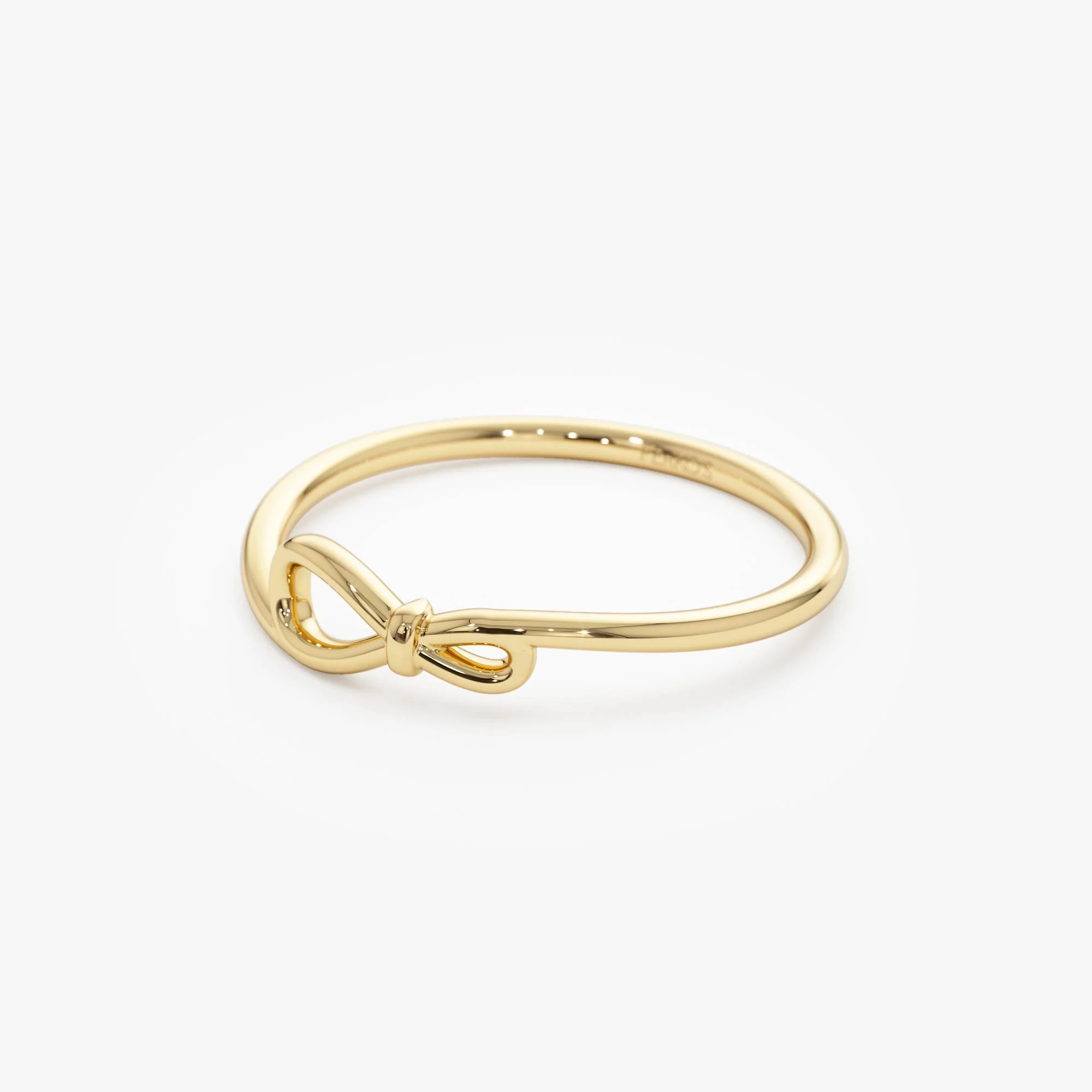 14k Gold Minimalist Knot Band - Image 8
