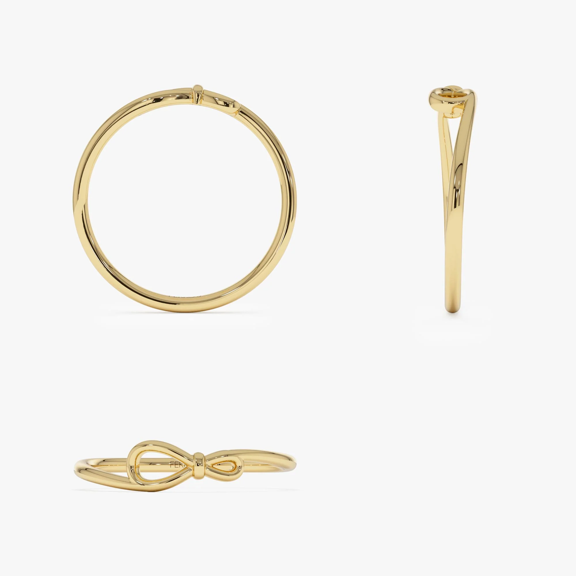 14k Gold Minimalist Knot Band - Image 9