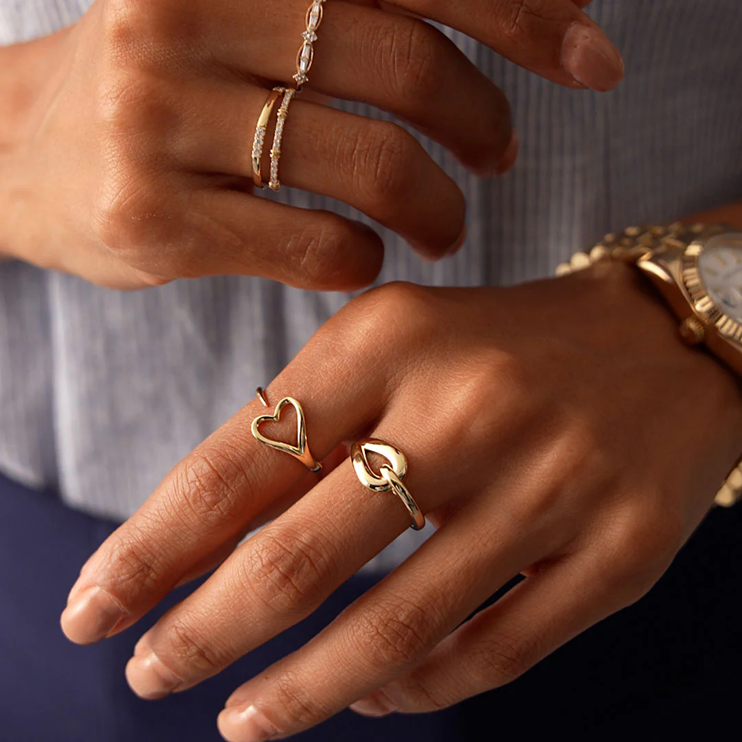 14k Gold Modern Knot Ring - Image 4