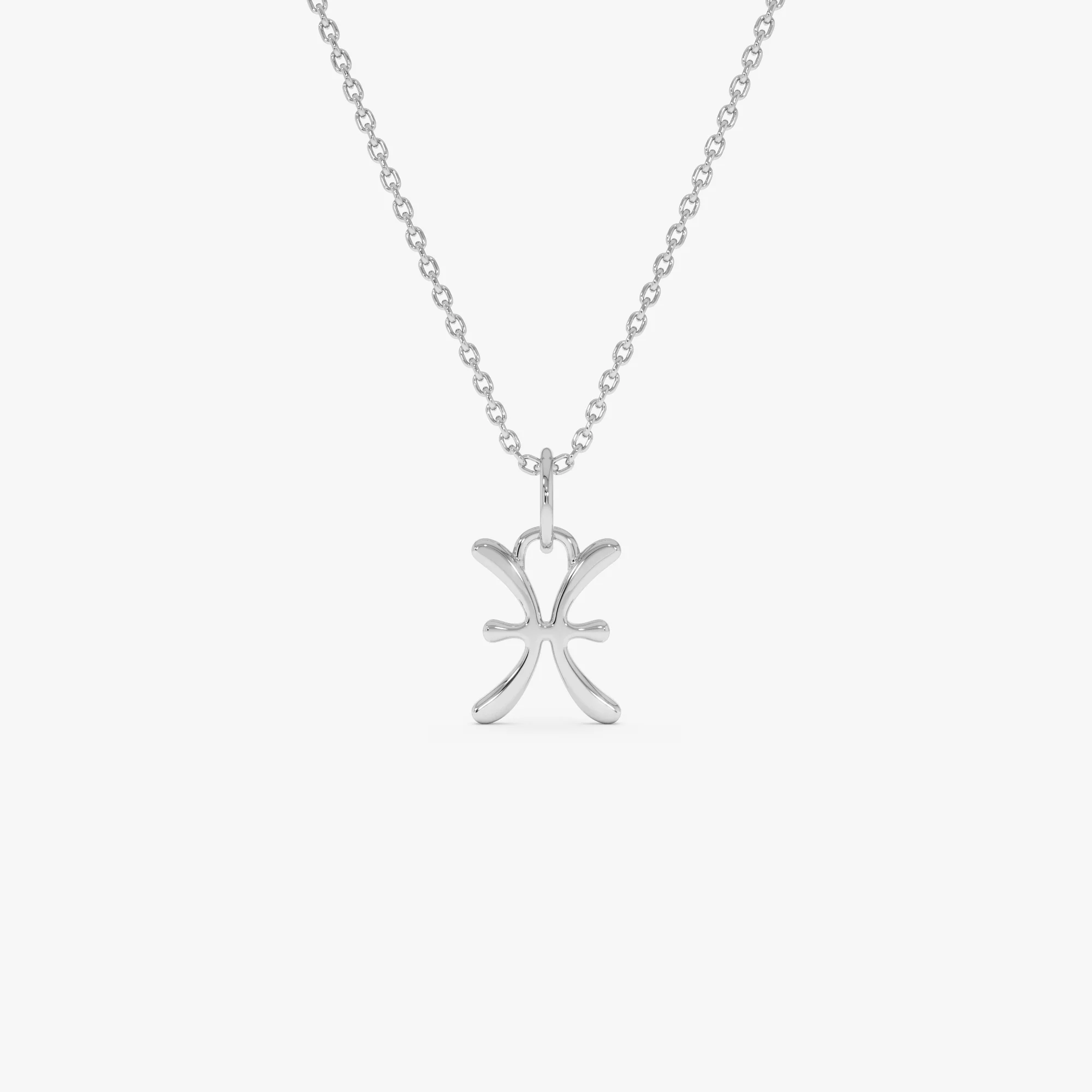 14K Pisces Zodiac Charm Necklace - Image 6