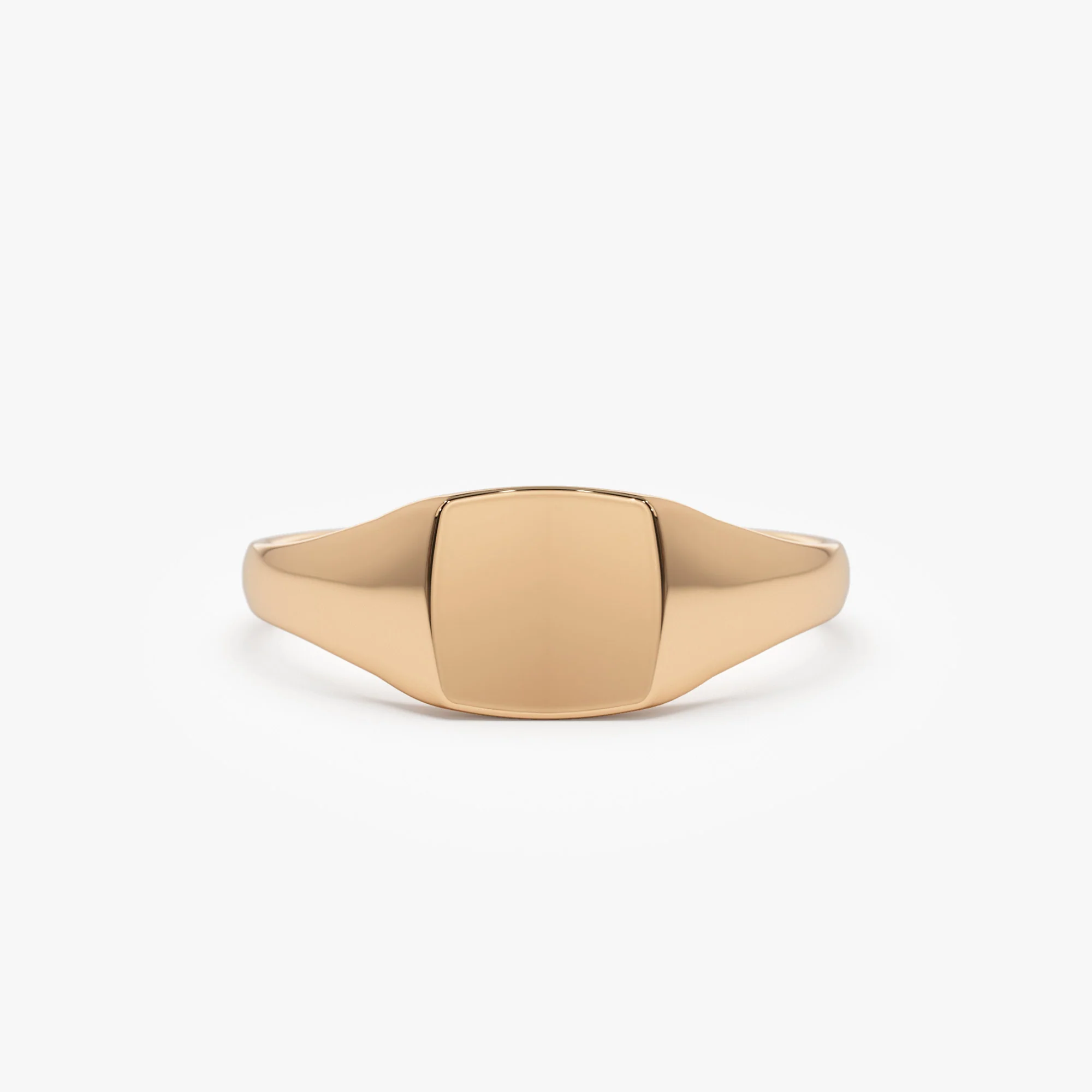 14k Gold Square Signet Ring - Image 3