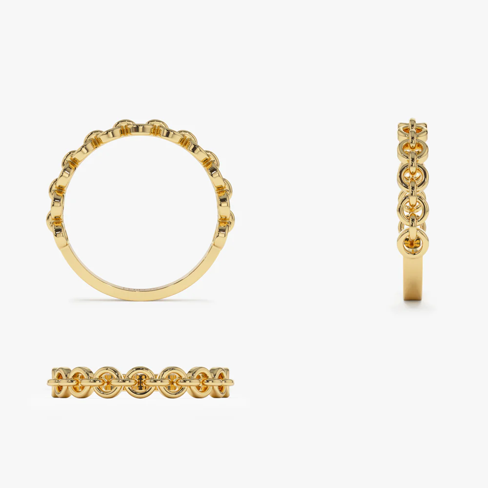 14K Gold Stackable Dainty Ring - Image 9