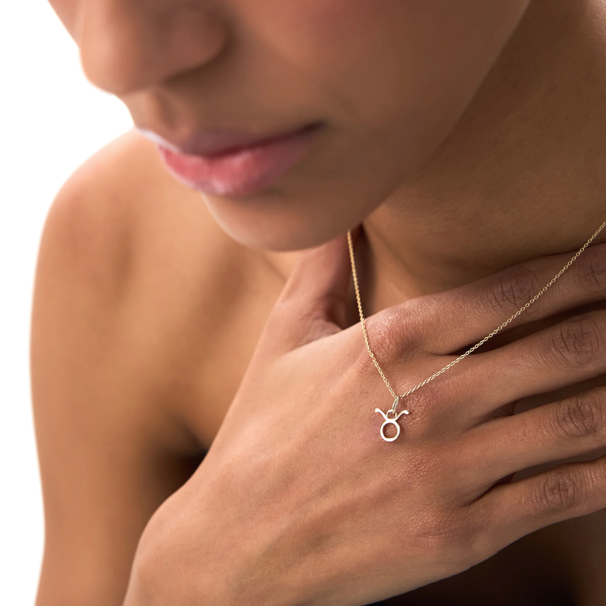 14K Taurus Zodiac Charm Necklace - Image 3